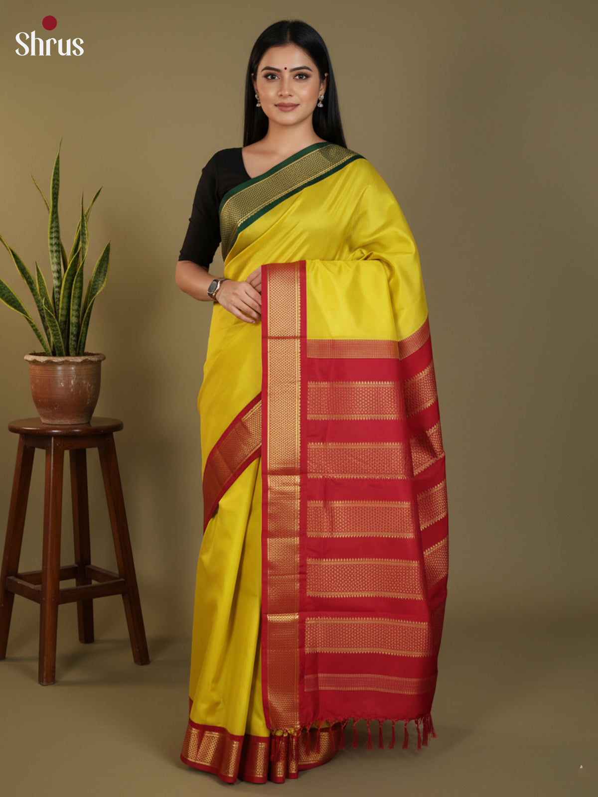 DLS30361 - Kanchipuram silk 9Yards Saree