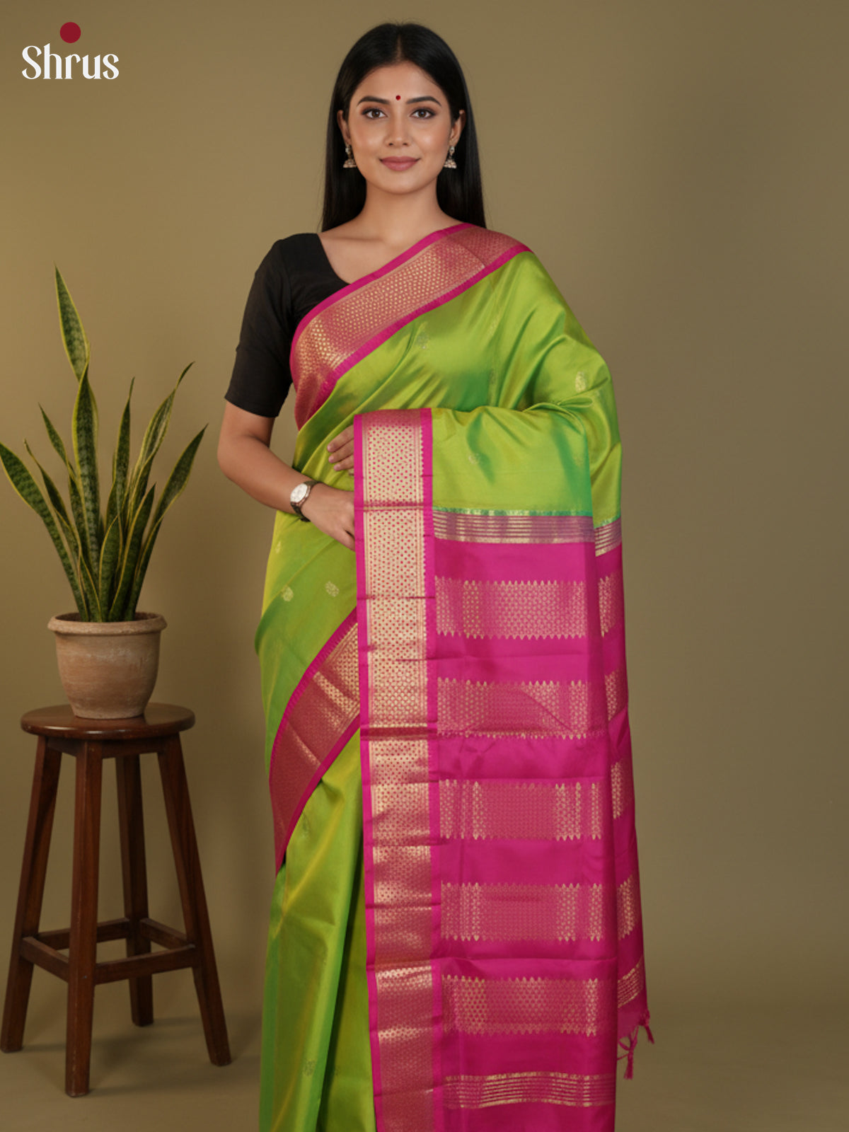DLS30364 - Kanchipuram silk 9Yards Saree