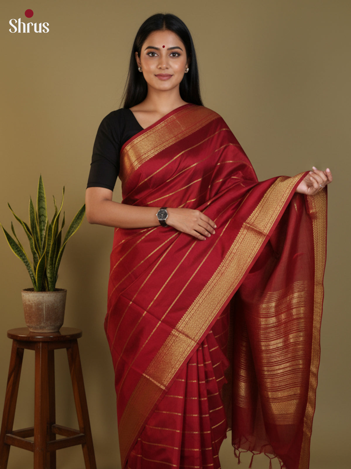 DLS30369 - Kanchipuram silk 9Yards Saree