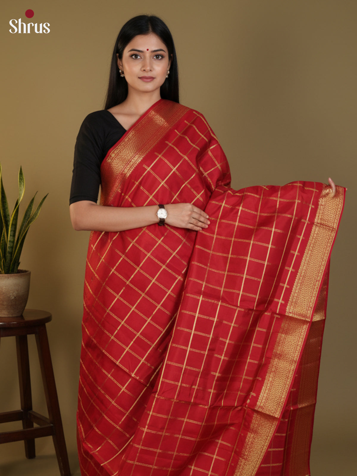 DLS30370 - Kanchipuram silk 9Yards Saree - Shop on Shrus.com