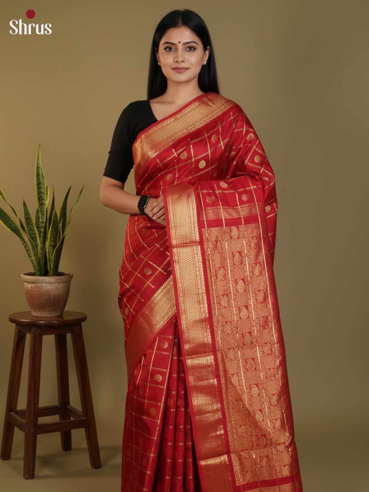 DLS30372 - Kanchipuram silk 9Yards Saree