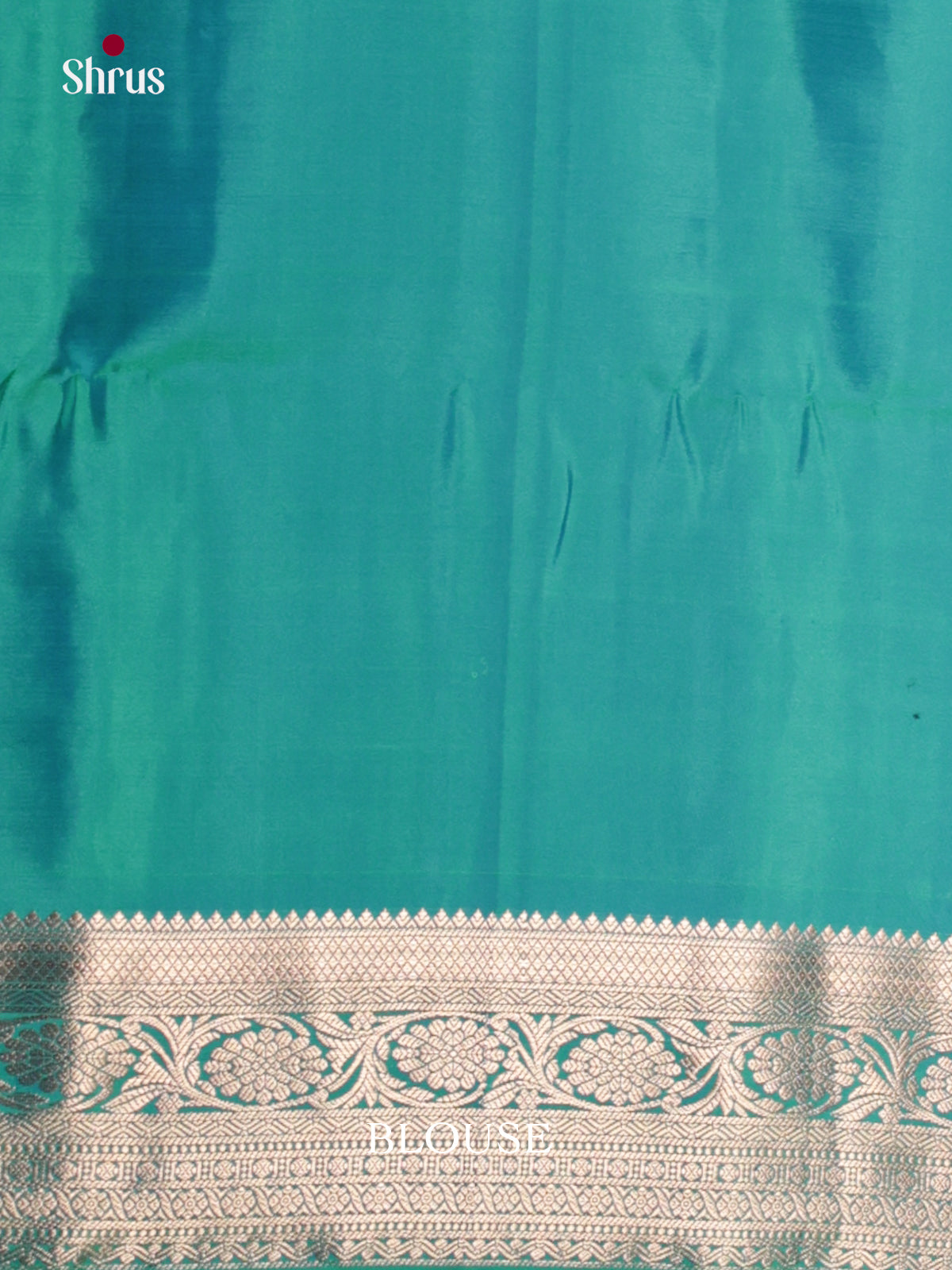 Radiant Teal Soft Silk Saree  with zari vanashingaram floral nestling brocade
