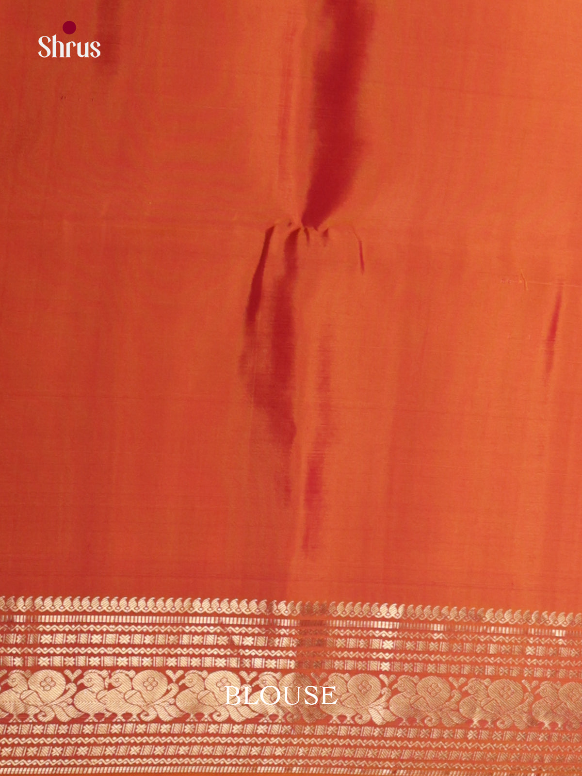 Radiant Orange Soft Silk Saree with zari peacock buttas & brocade pallu