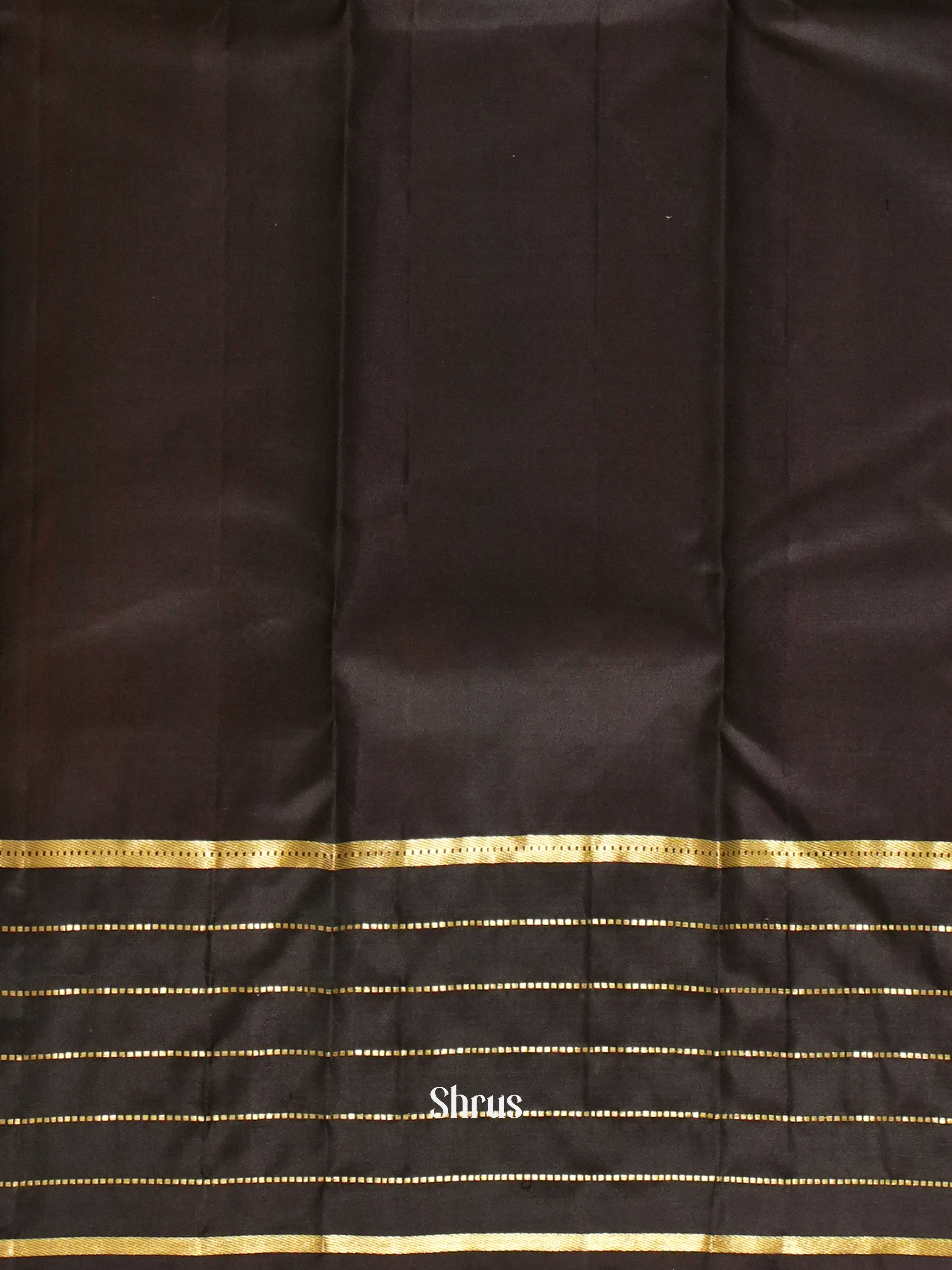 Yellow & Black  - Soft Silk Saree