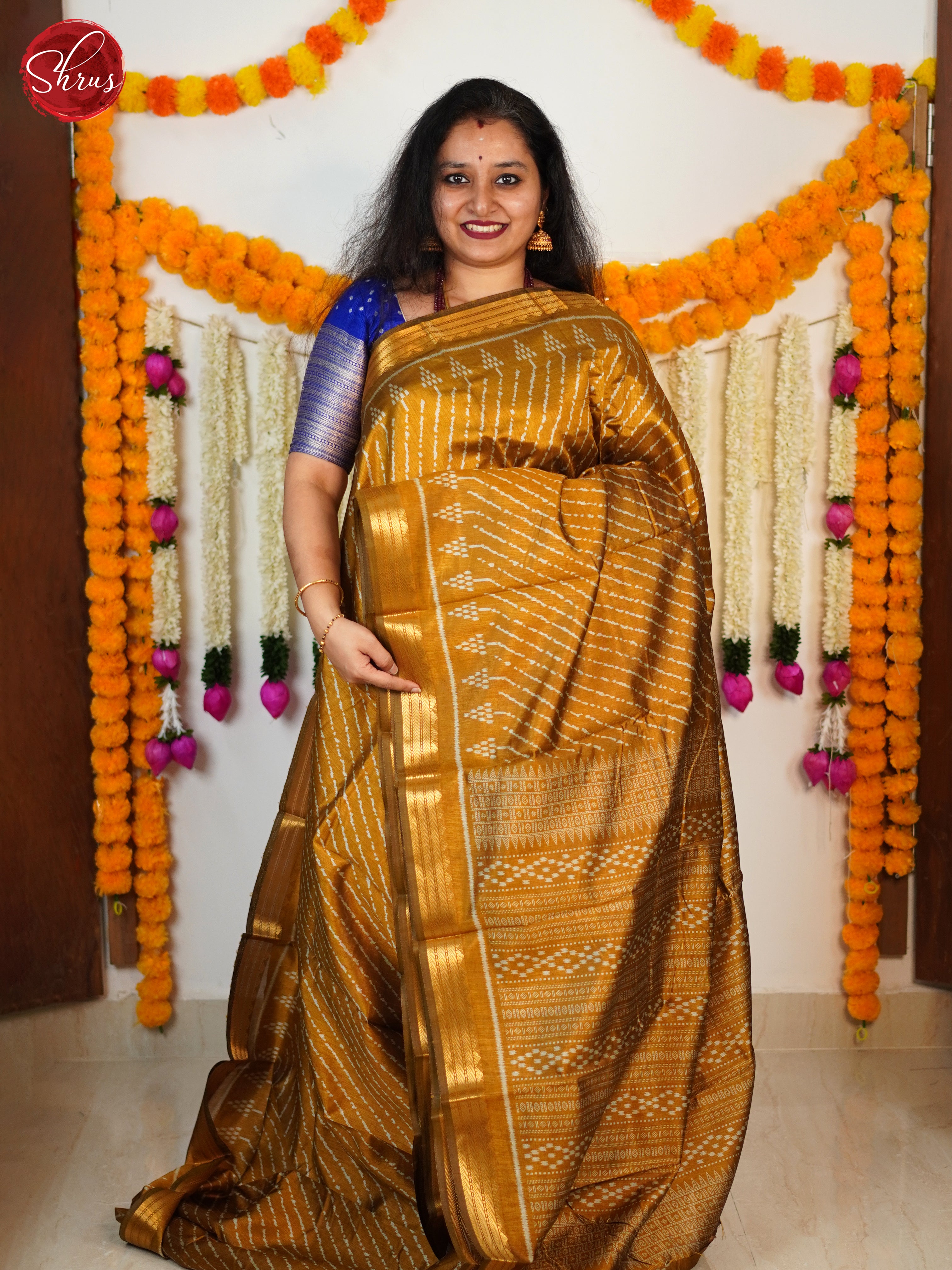 Honey(Single Tone) - Semi Matka Cotton Saree - Shop on ShrusEternity.com