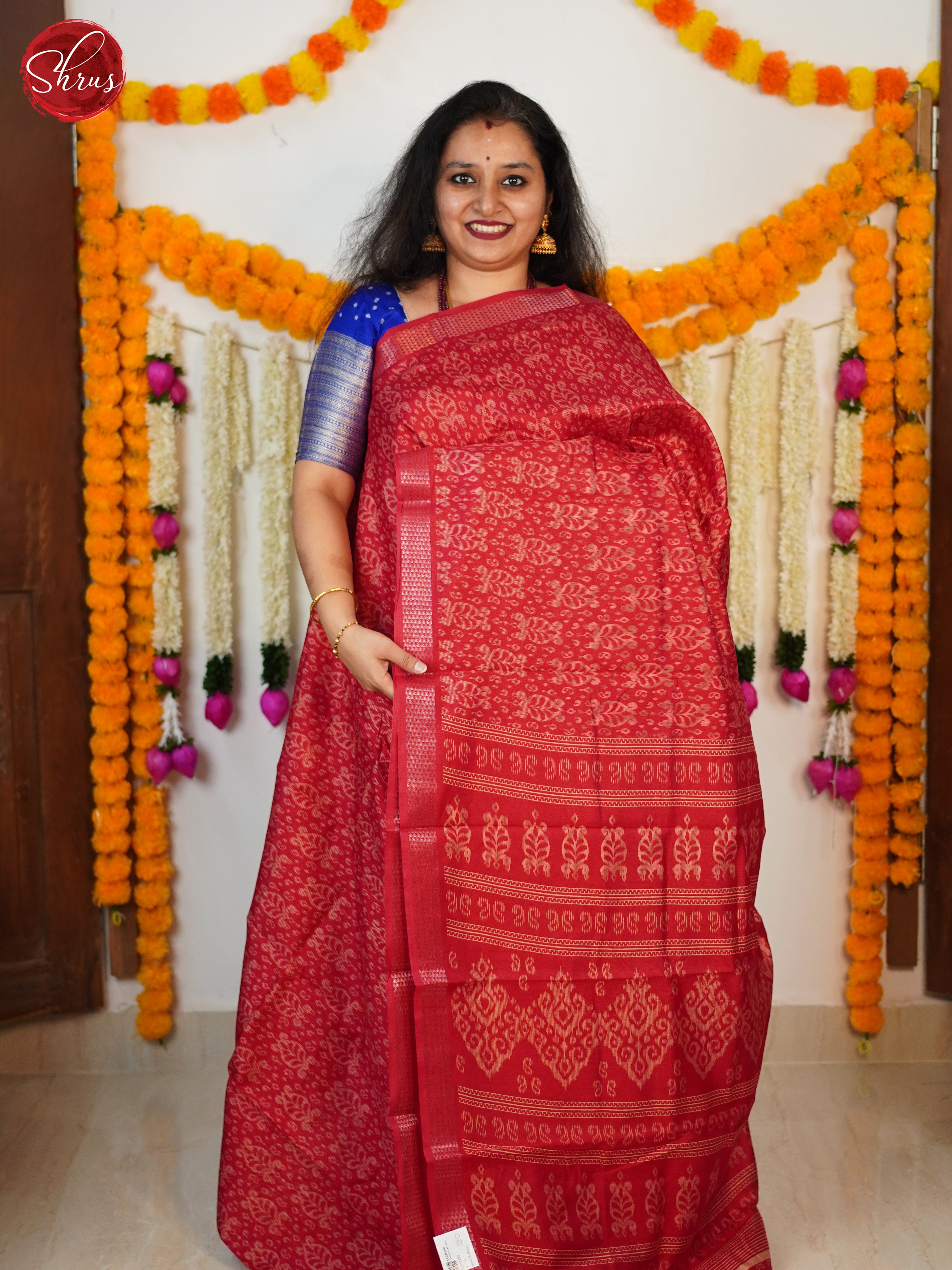 Pink(Single Tone) - Matka Cotton Saree - Shop on ShrusEternity.com