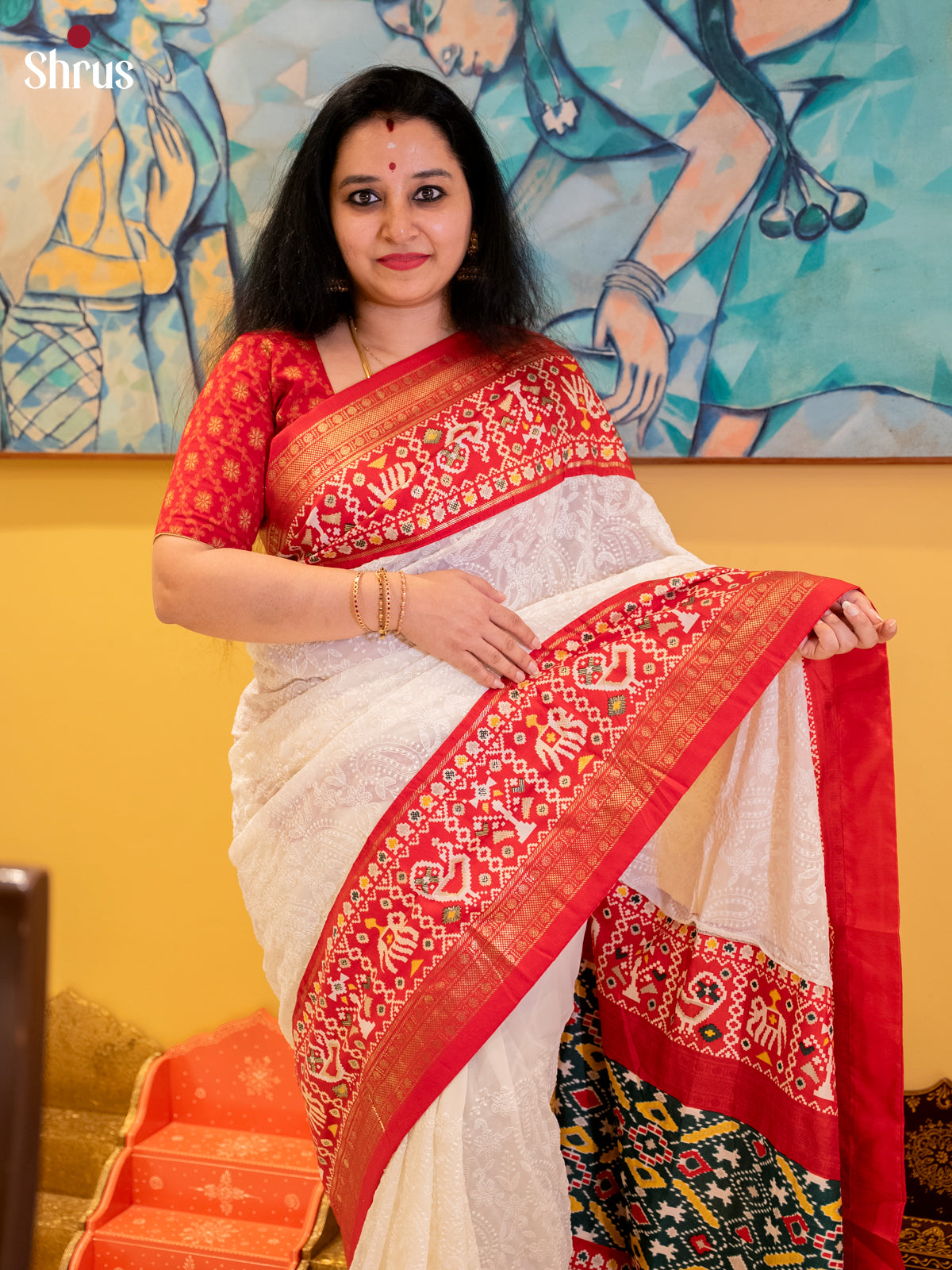 DFS14065 - Semi Ikkat Saree