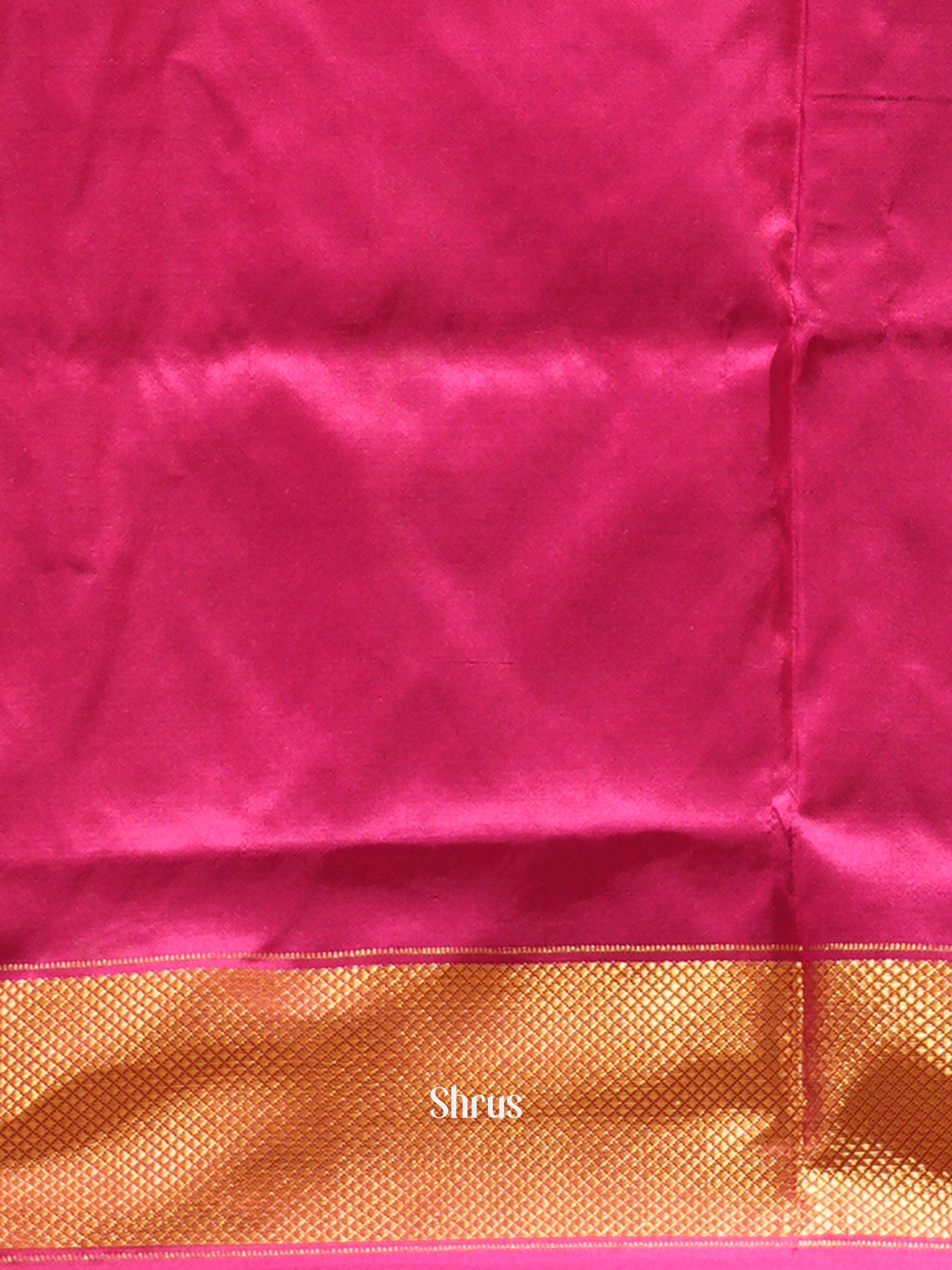 purple and pink-Ikkat silk saree