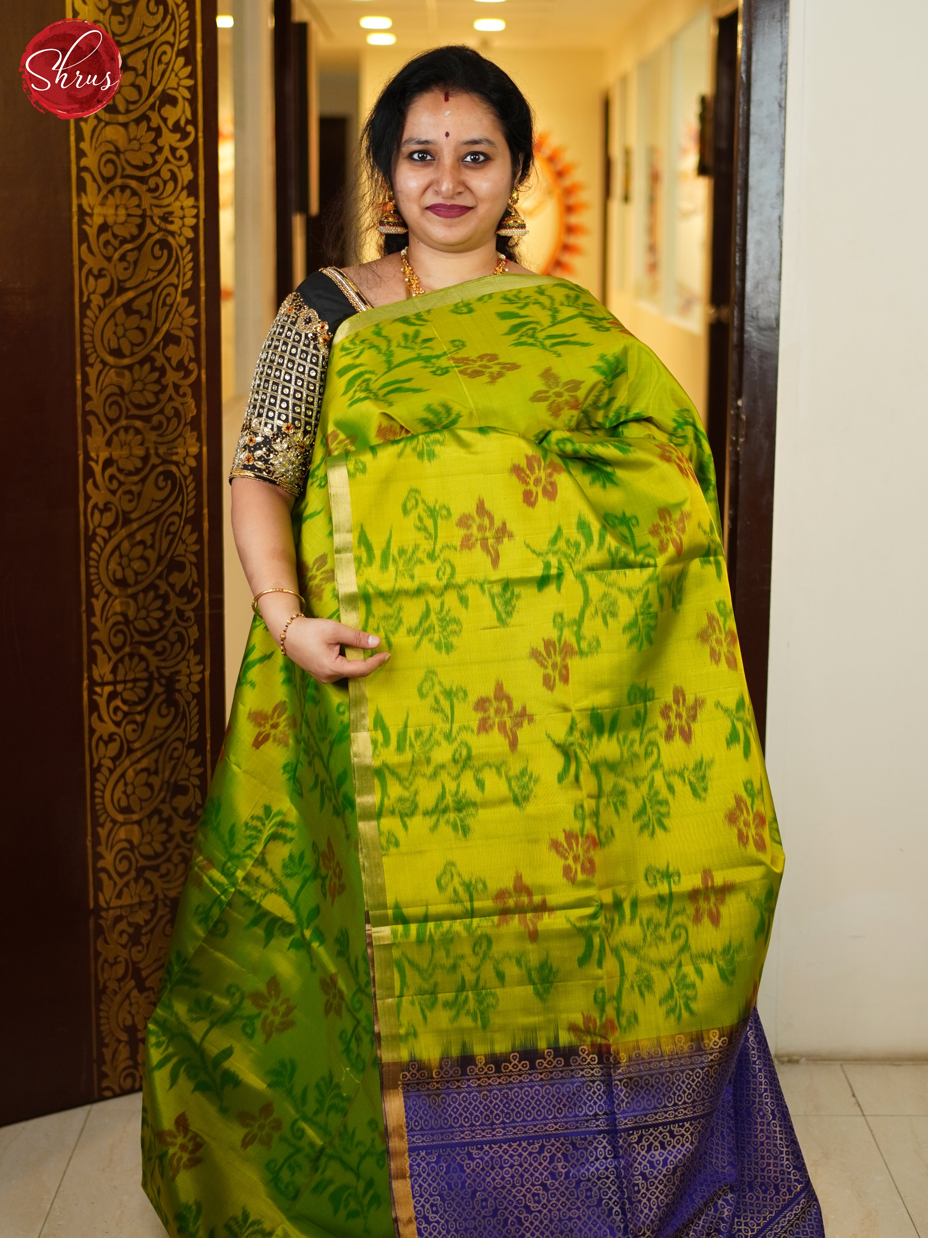 Green & Blue - Soft Silk Saree - Shop on ShrusEternity.com