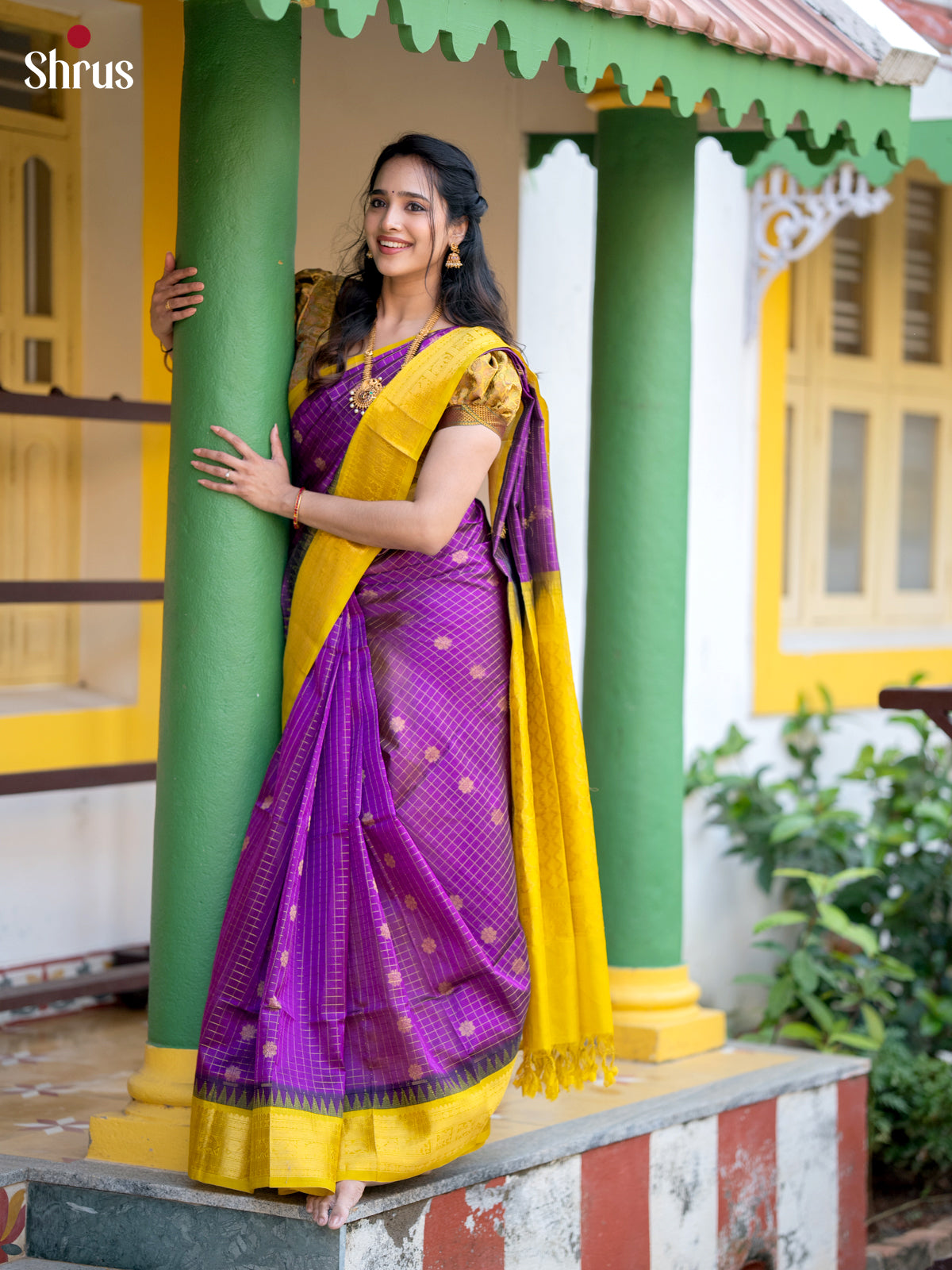 Vadamalli & Yellow - Silk Cotton Saree