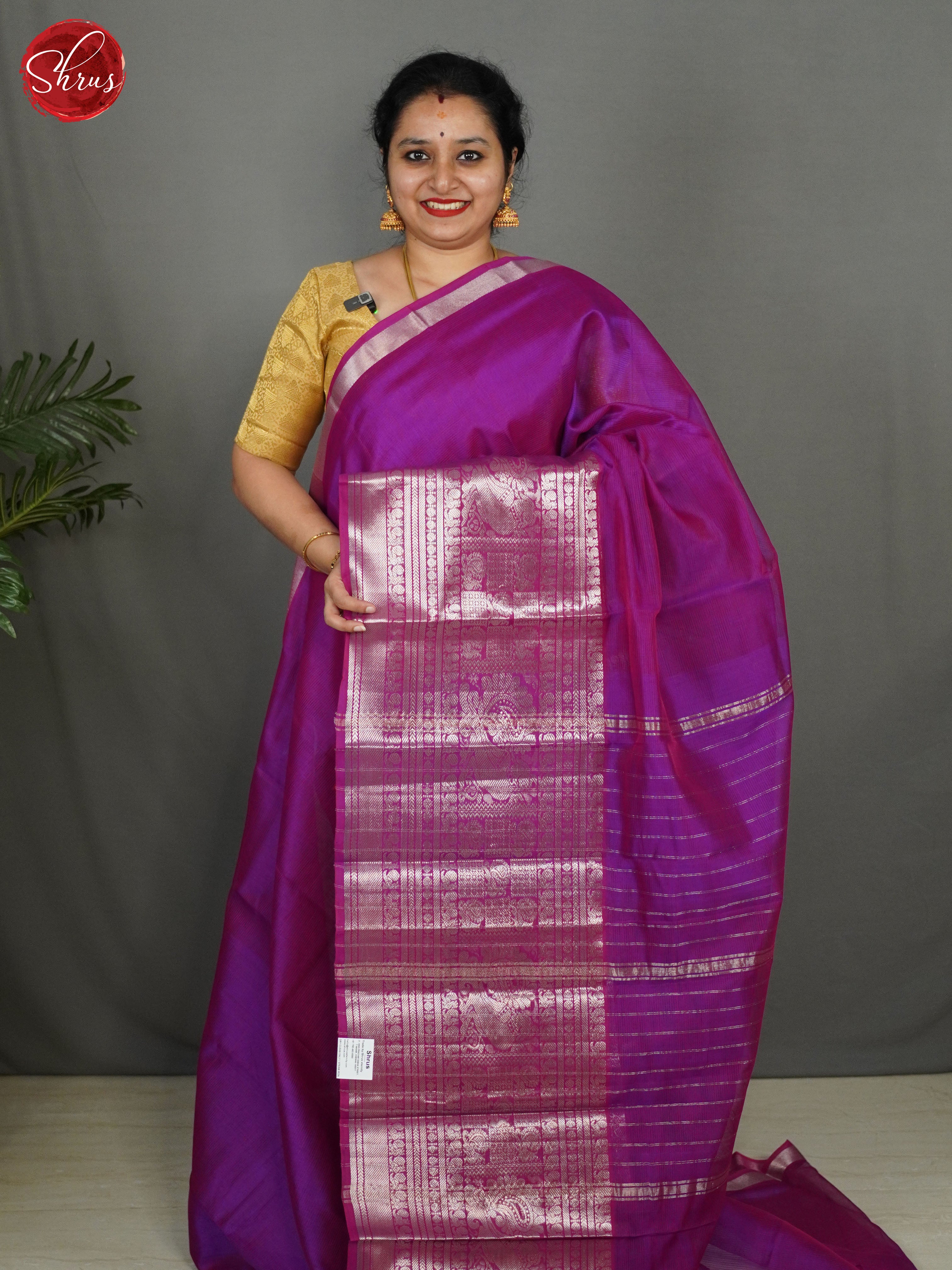 Vadamalli(single tone) - Mangalagiri silkcotton Saree - Shop on ShrusEternity.com