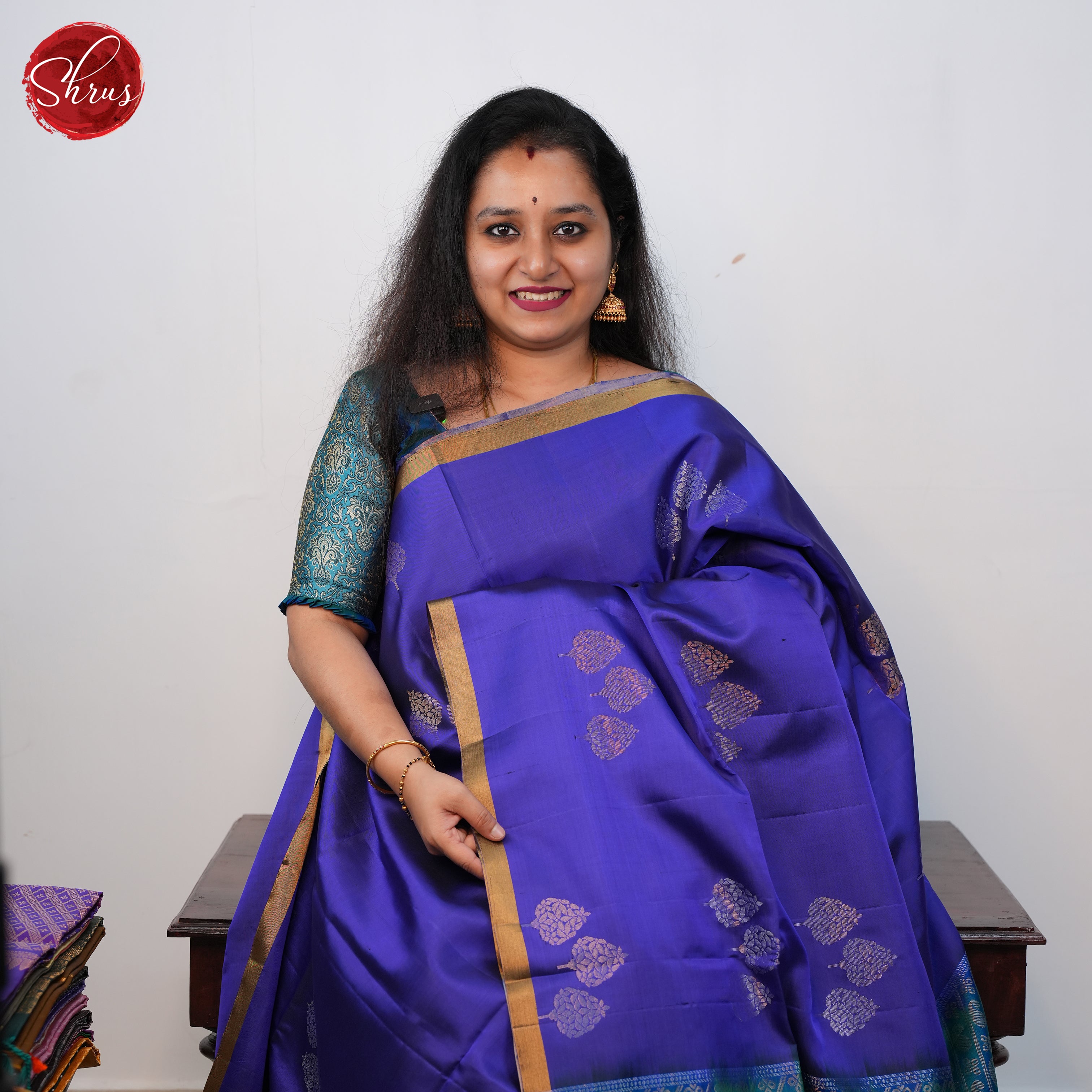 Purple And Green - Soft silk saree - Shop on ShrusEternity.com