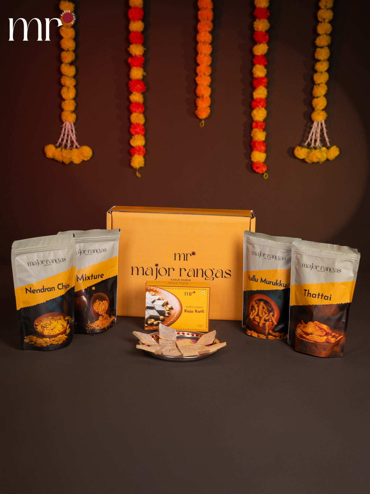 combo - Kaju Katli,Mixture,Mullu Murukku,Thattai & Nendram