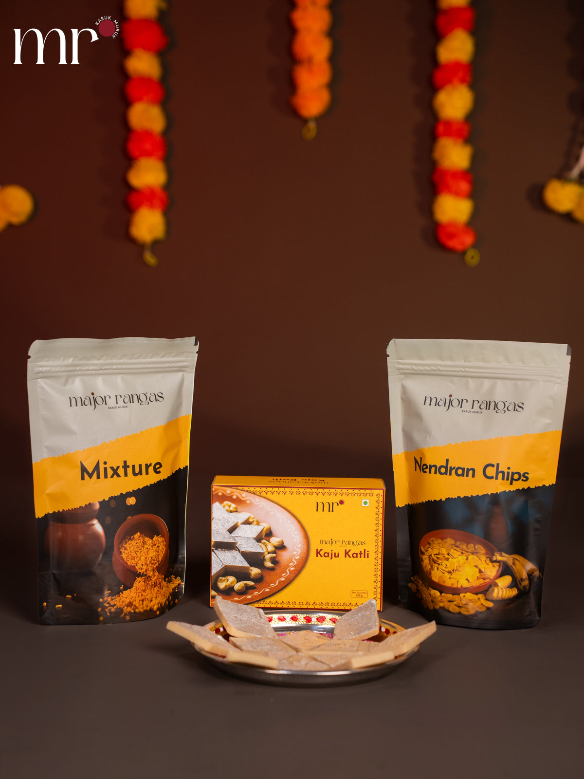 combo - Kaju Katli,Mixture,Mullu Murukku,Thattai & Nendram