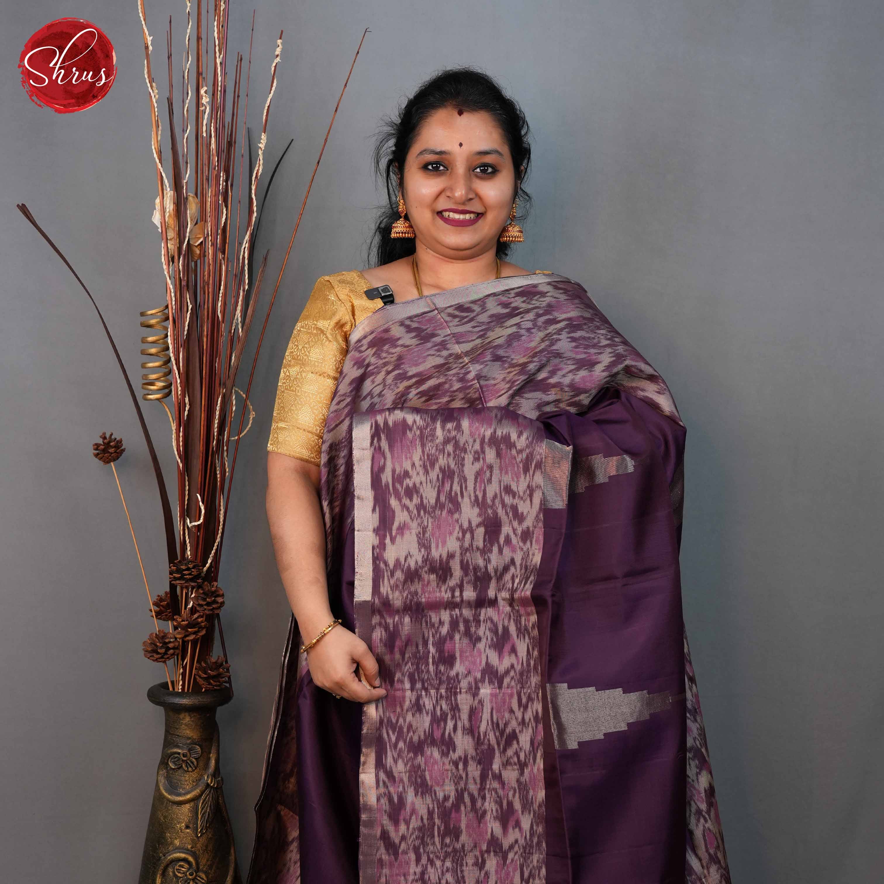 Deep wine(Single tone)- Soft Silk Saree - Shop on ShrusEternity.com