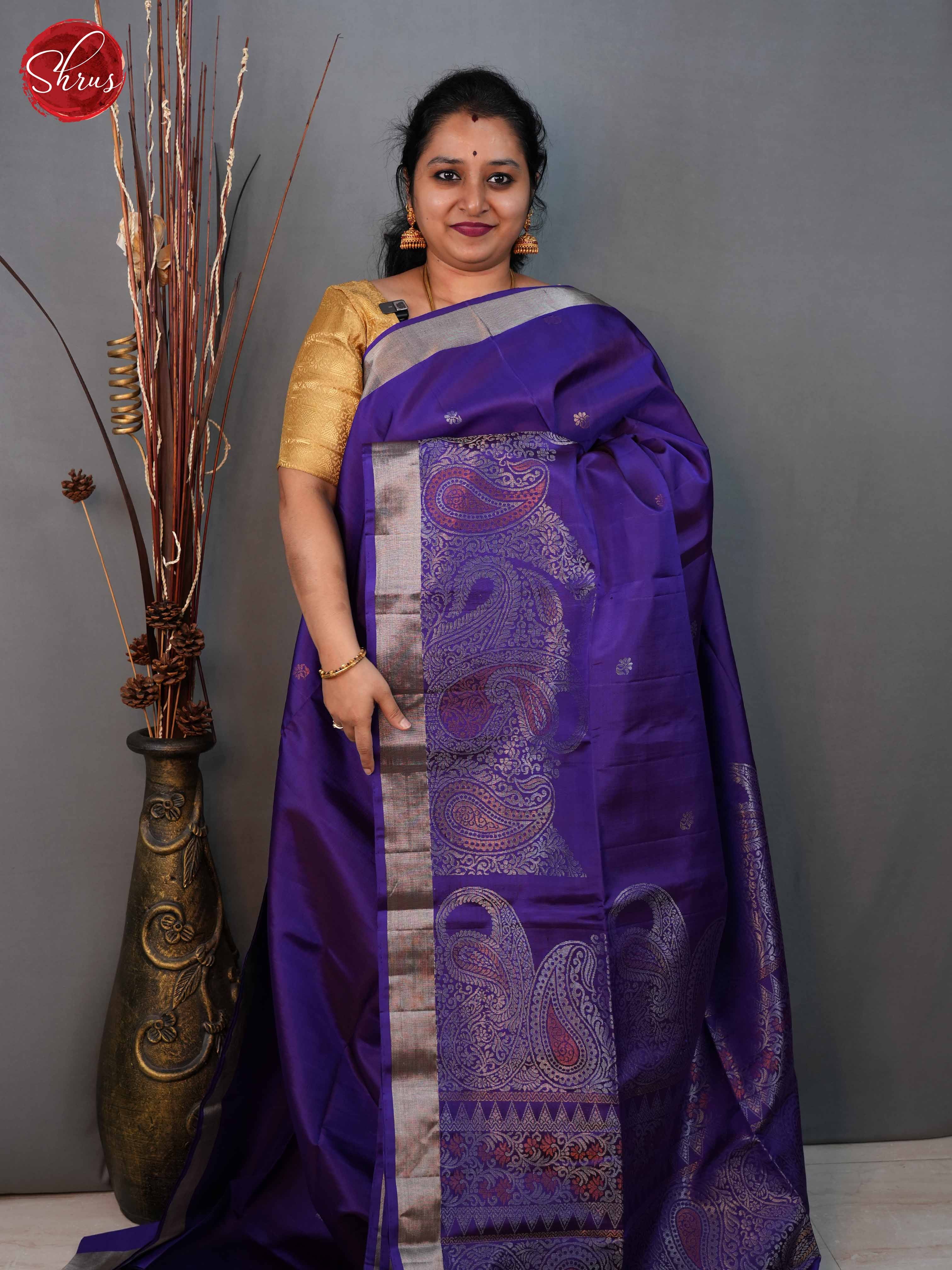 Eggplant(Single Tone) - Soft Silk Saree - Shop on ShrusEternity.com