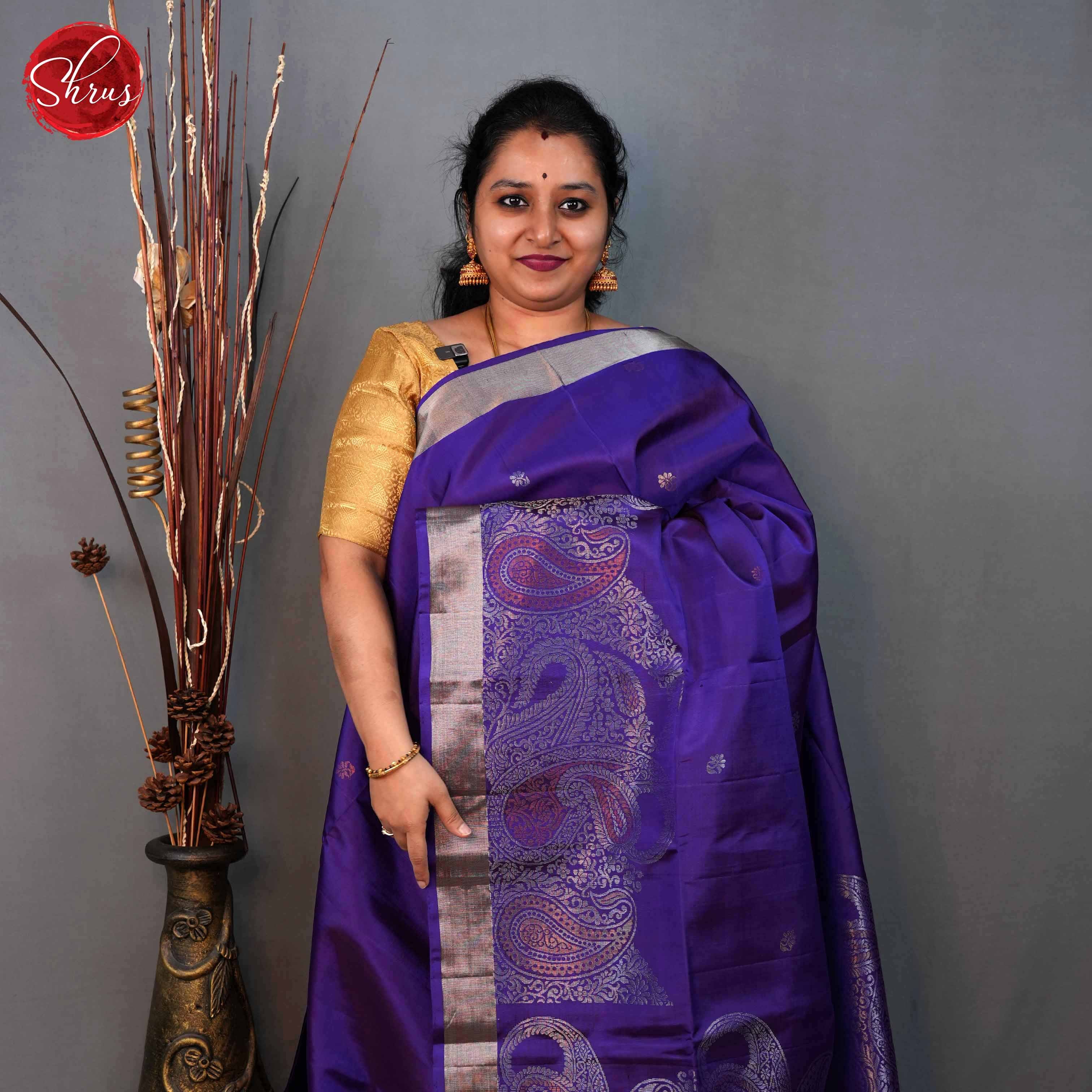 Eggplant(Single Tone) - Soft Silk Saree - Shop on ShrusEternity.com