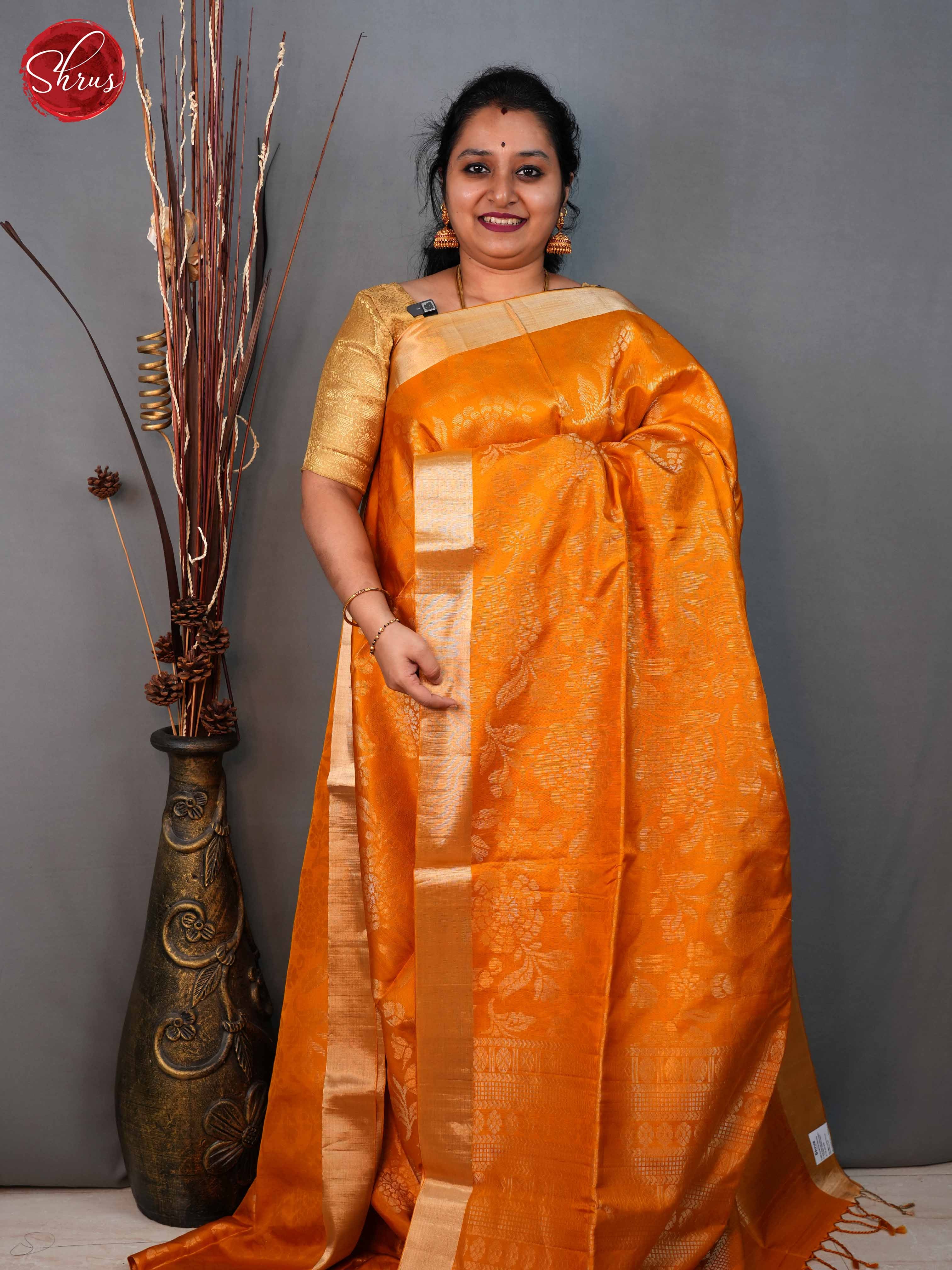 Mustard(single tone)- Soft Silk Saree - Shop on ShrusEternity.com