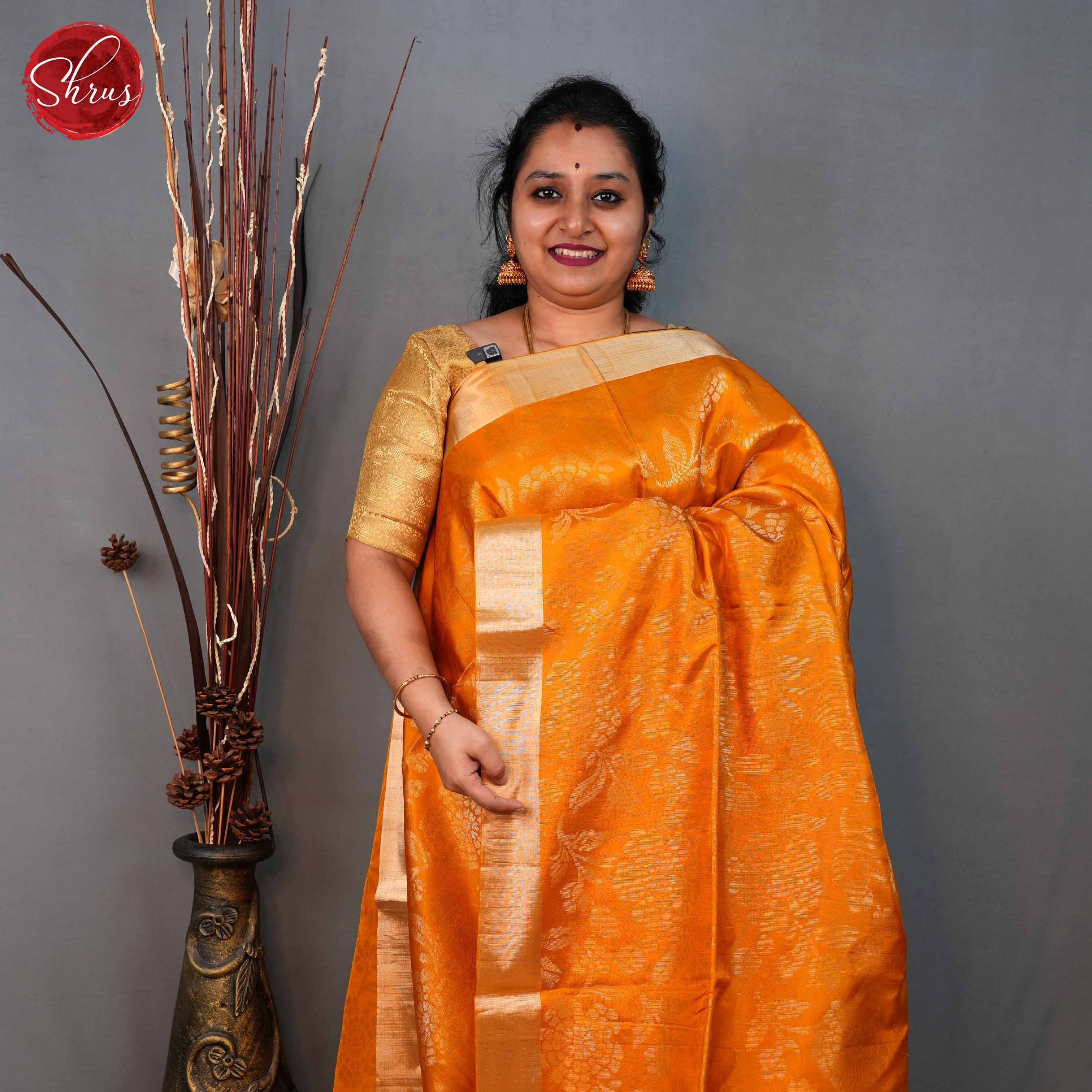 Mustard(single tone)- Soft Silk Saree - Shop on ShrusEternity.com