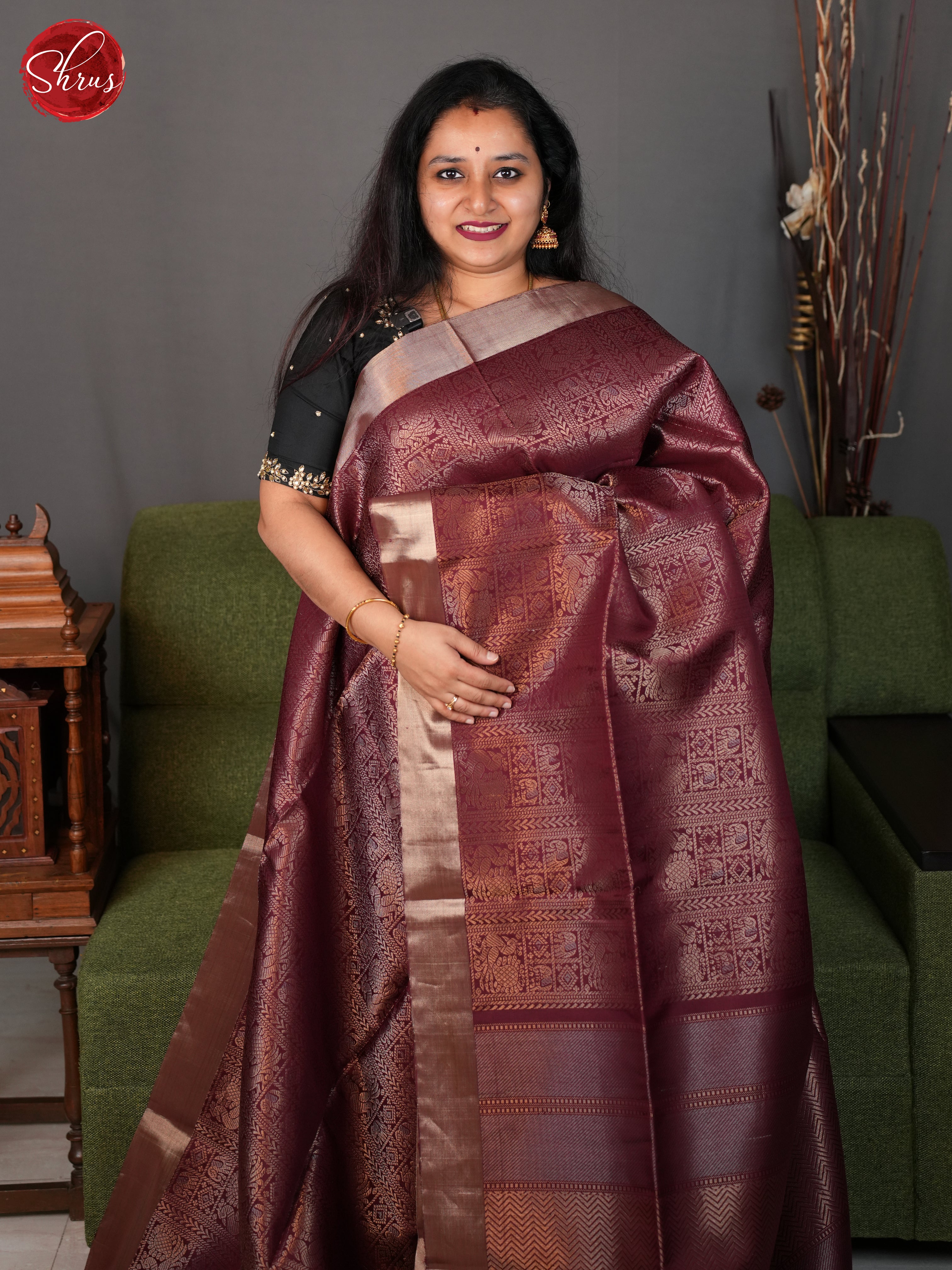 Arakku Maroon(single tone)-Soft Silk Saree - Shop on ShrusEternity.com