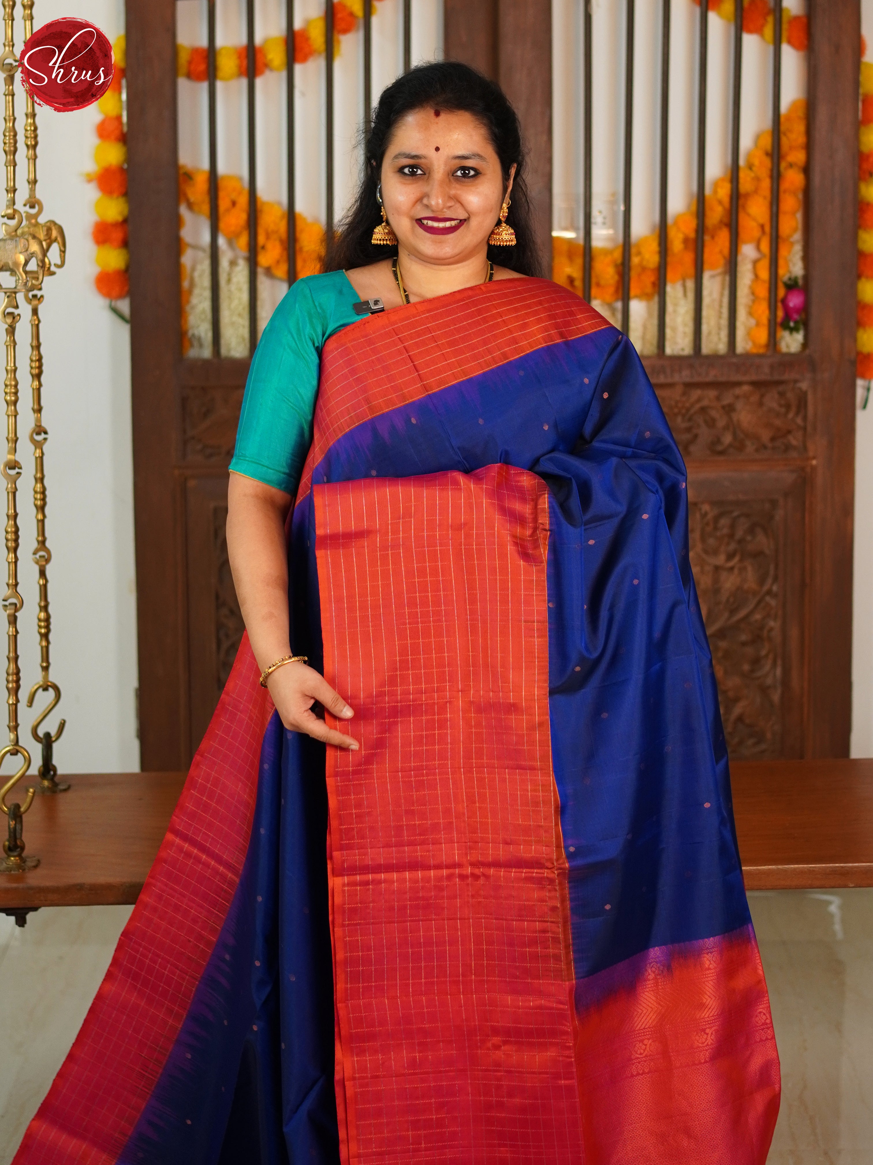 Blue And Pink-Soft silk saree - Shop on ShrusEternity.com