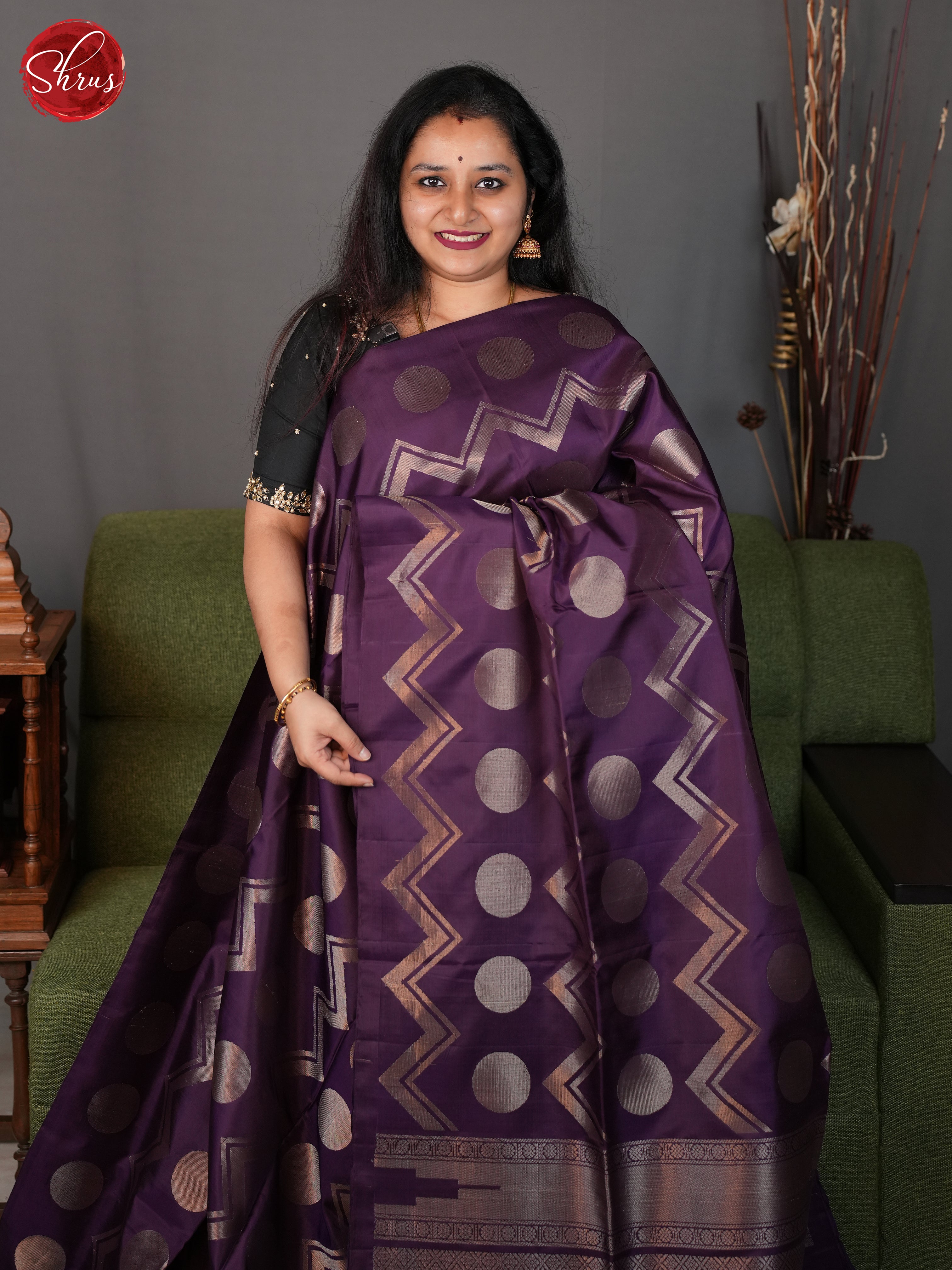 Purple(single tone) - Soft Silk Saree - Shop on ShrusEternity.com