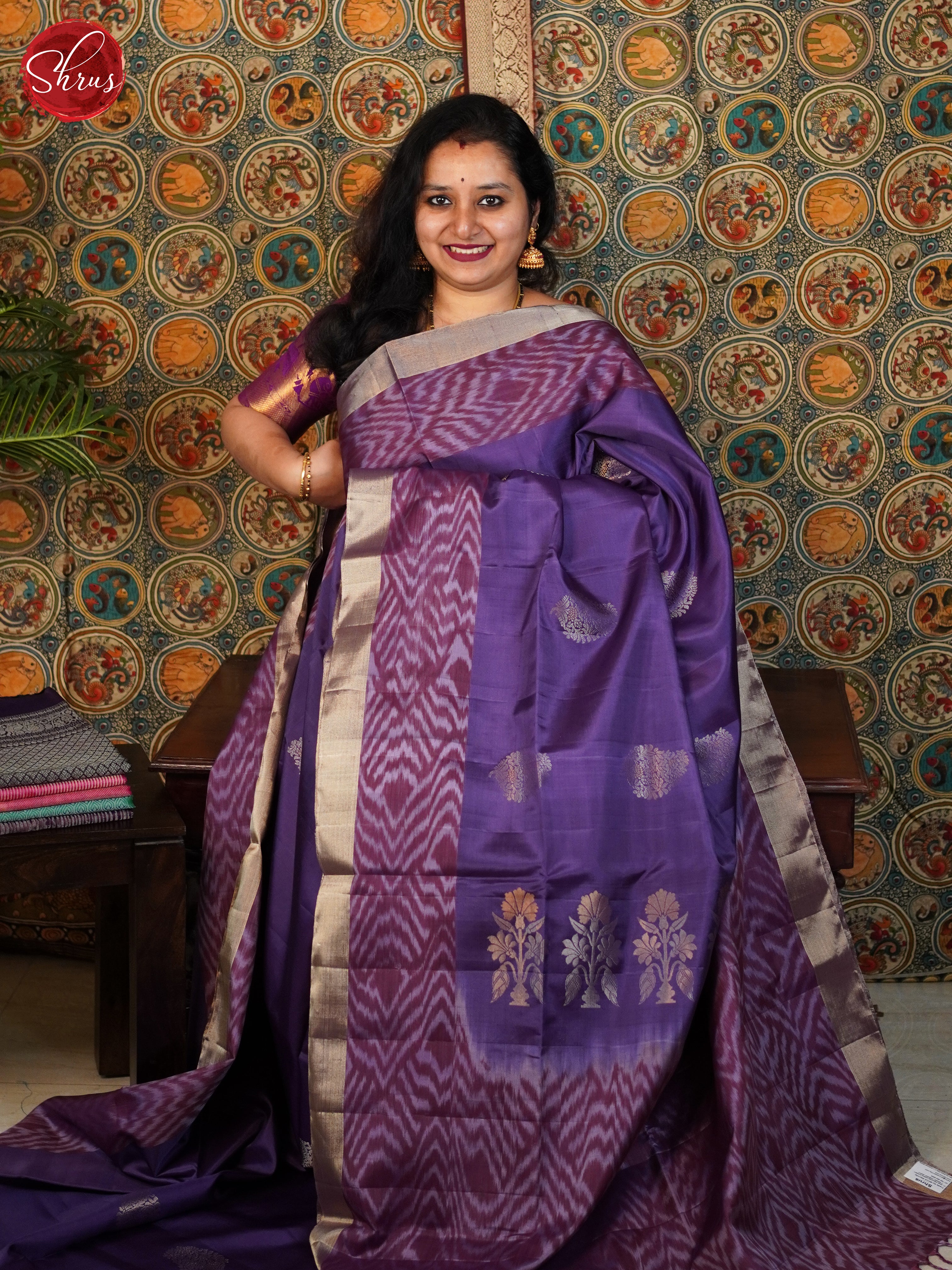 Dusty Lavender(Single tone)-Soft silk Saree - Shop on ShrusEternity.com