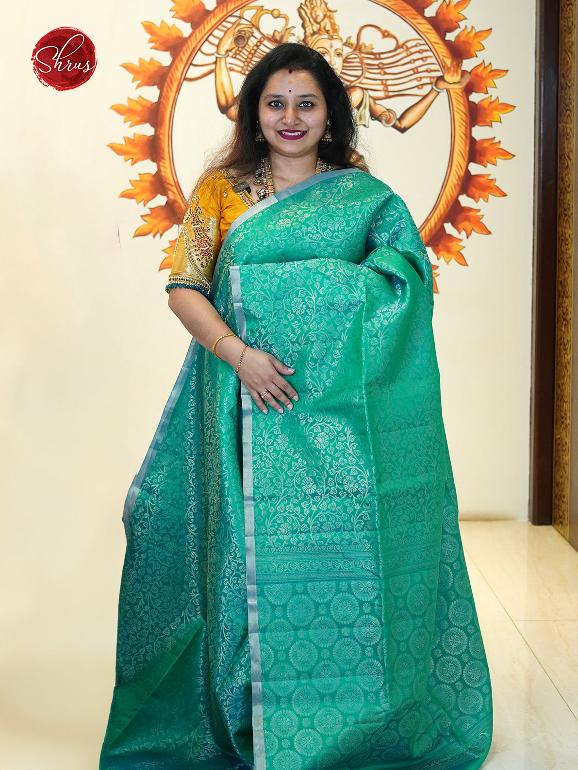 Green(Single Tone)- Soft Silk Saree - Shop on ShrusEternity.com