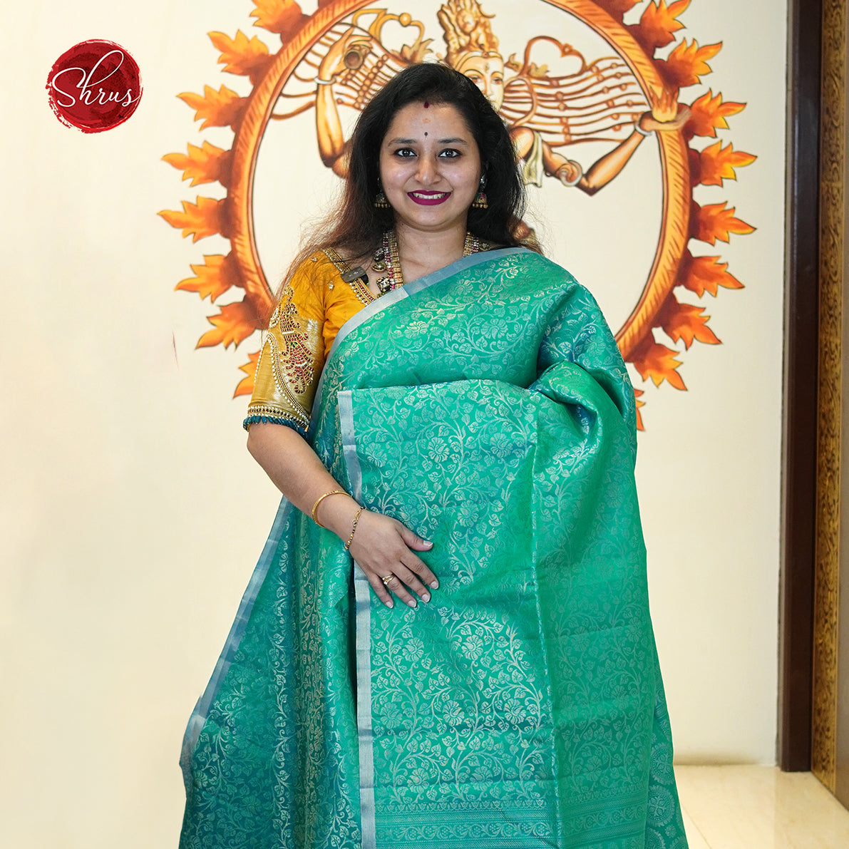 Green(Single Tone)- Soft Silk Saree - Shop on ShrusEternity.com