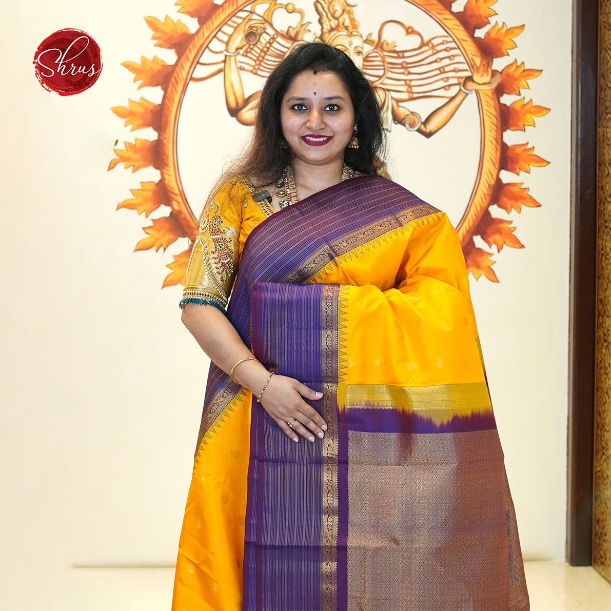 CBS09068 - Kanchipuram silk Saree - Shop on ShrusEternity.com