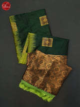 Light & dark Green - Semi Softsilk Saree - Shop on ShrusEternity.com