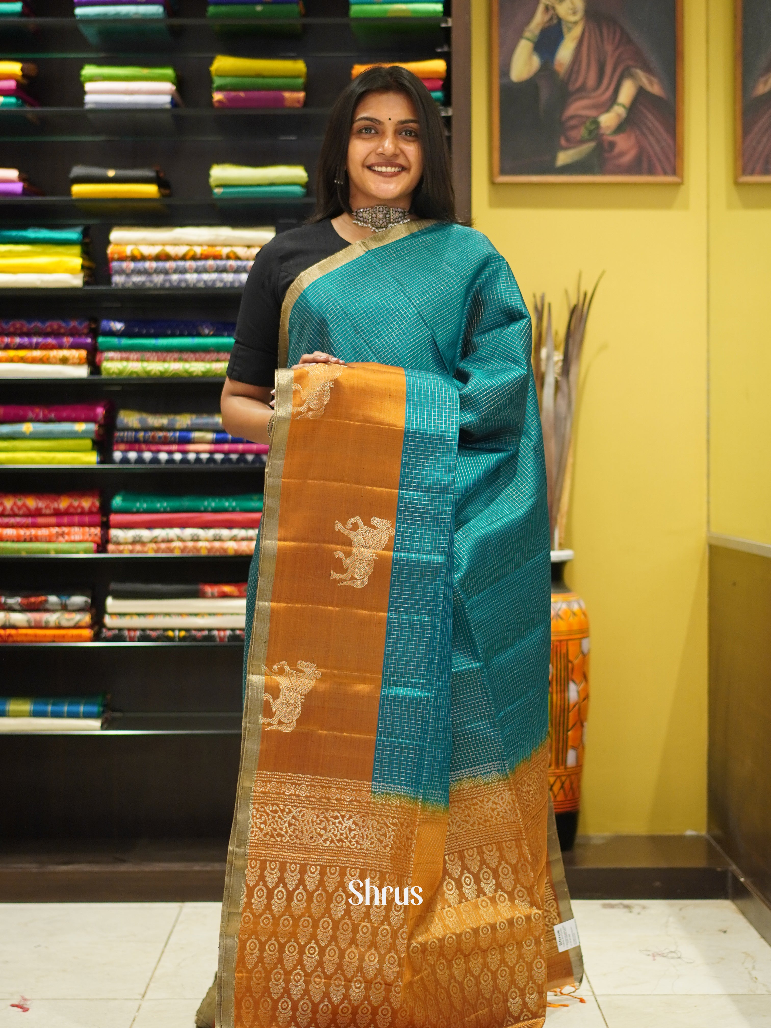 CES09138 - Soft Silk Saree - Shop on ShrusEternity.com