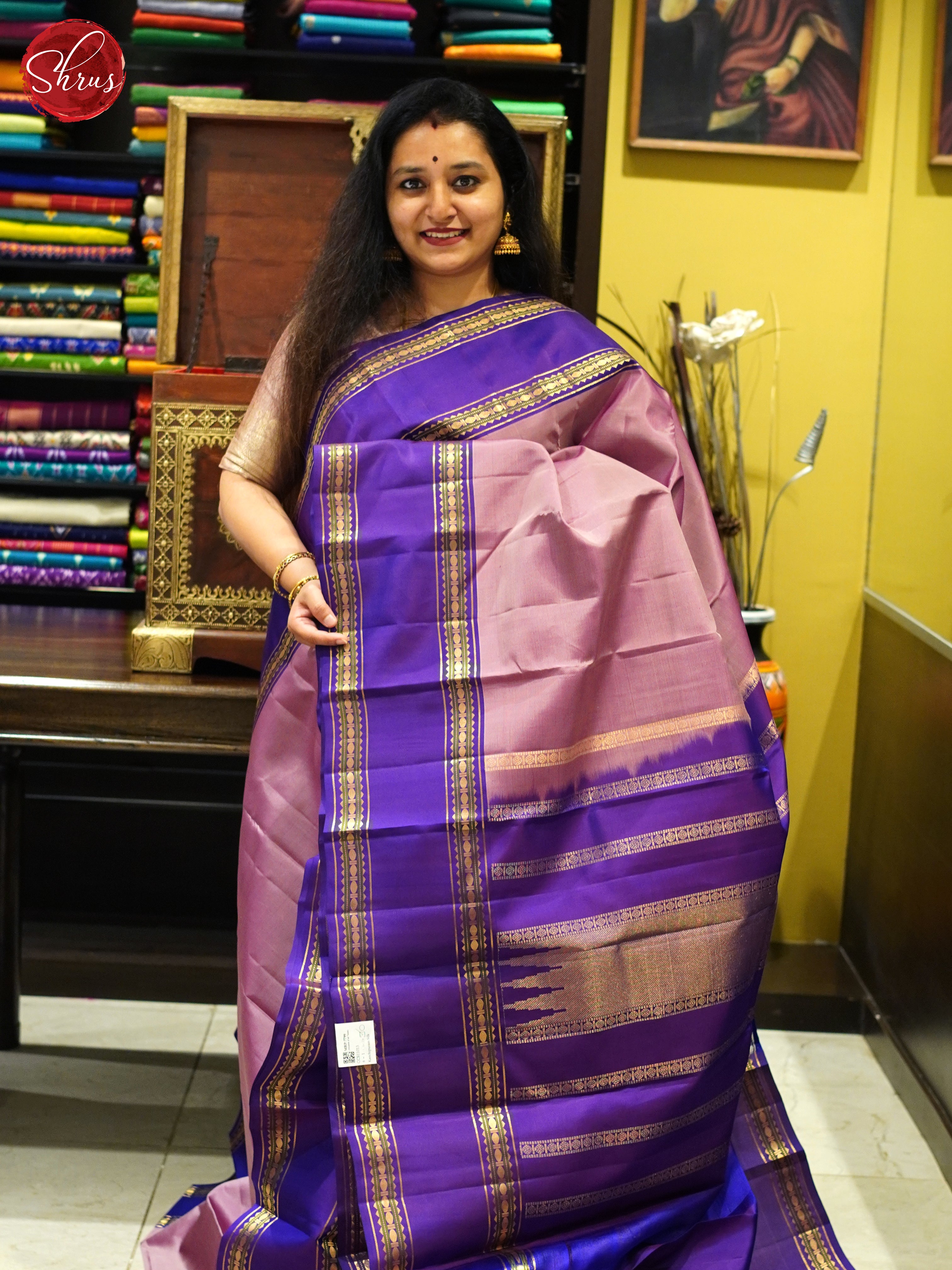 Onion Pink And Purple- Kanchipuram Silk Saree - Shop on ShrusEternity.com