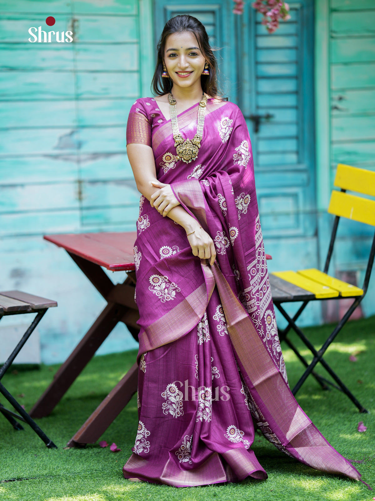 EAS30562 - Semi Crepe - Saree- EAS30562 - Shop on Shrus.com