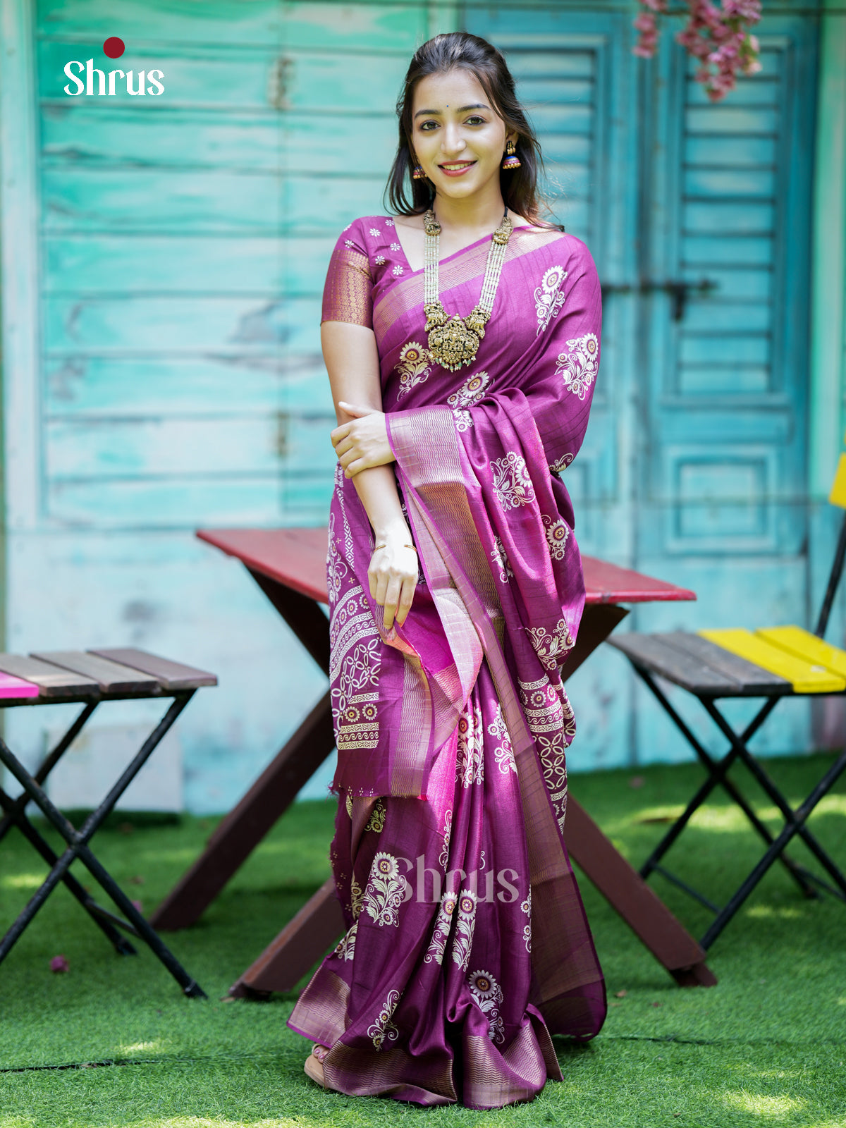 EAS30562 - Semi Crepe - Saree- EAS30562 - Shop on Shrus.com