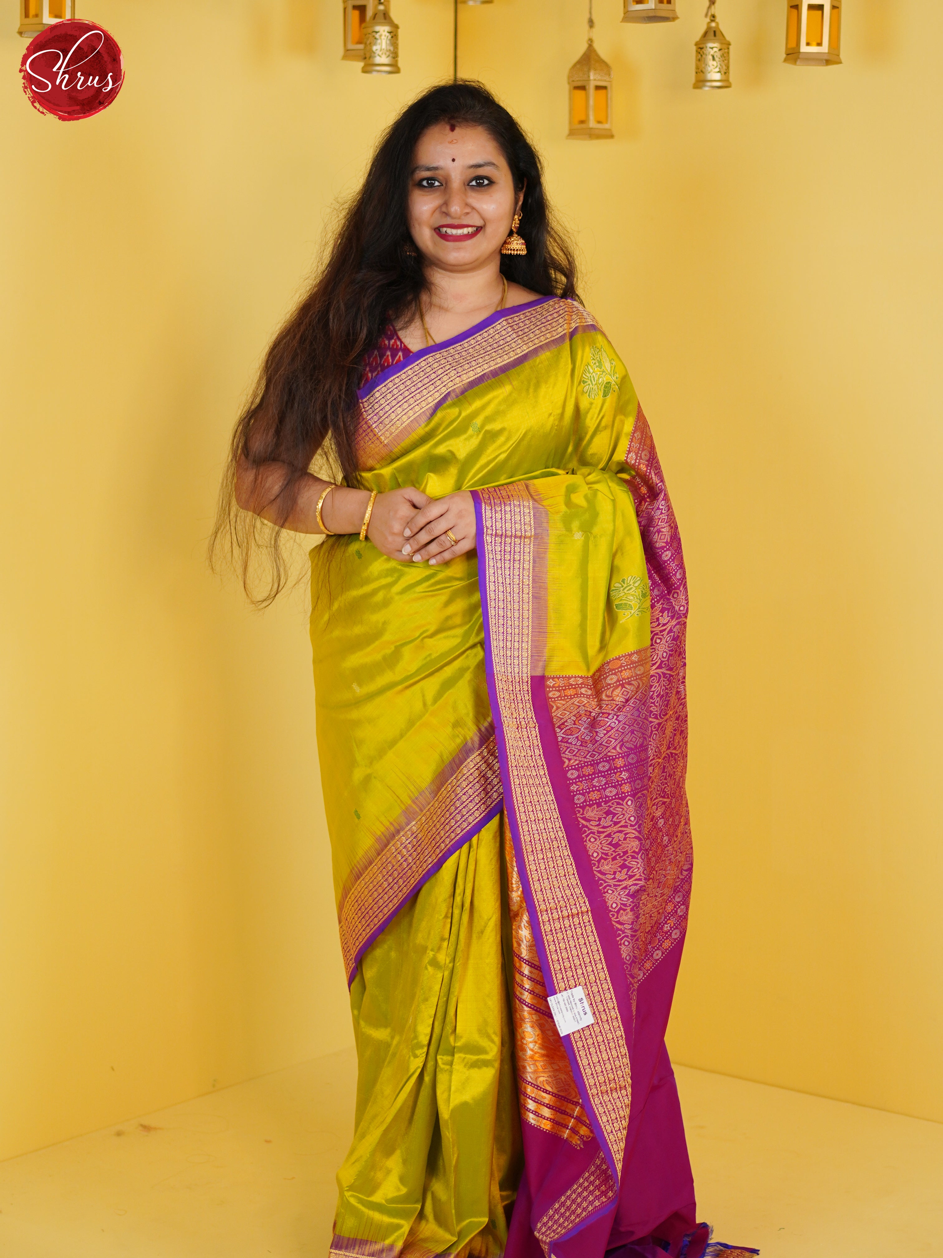 Parrot Green & Pink - Odisha Sambalpuri silk Saree - Shop on ShrusEternity.com