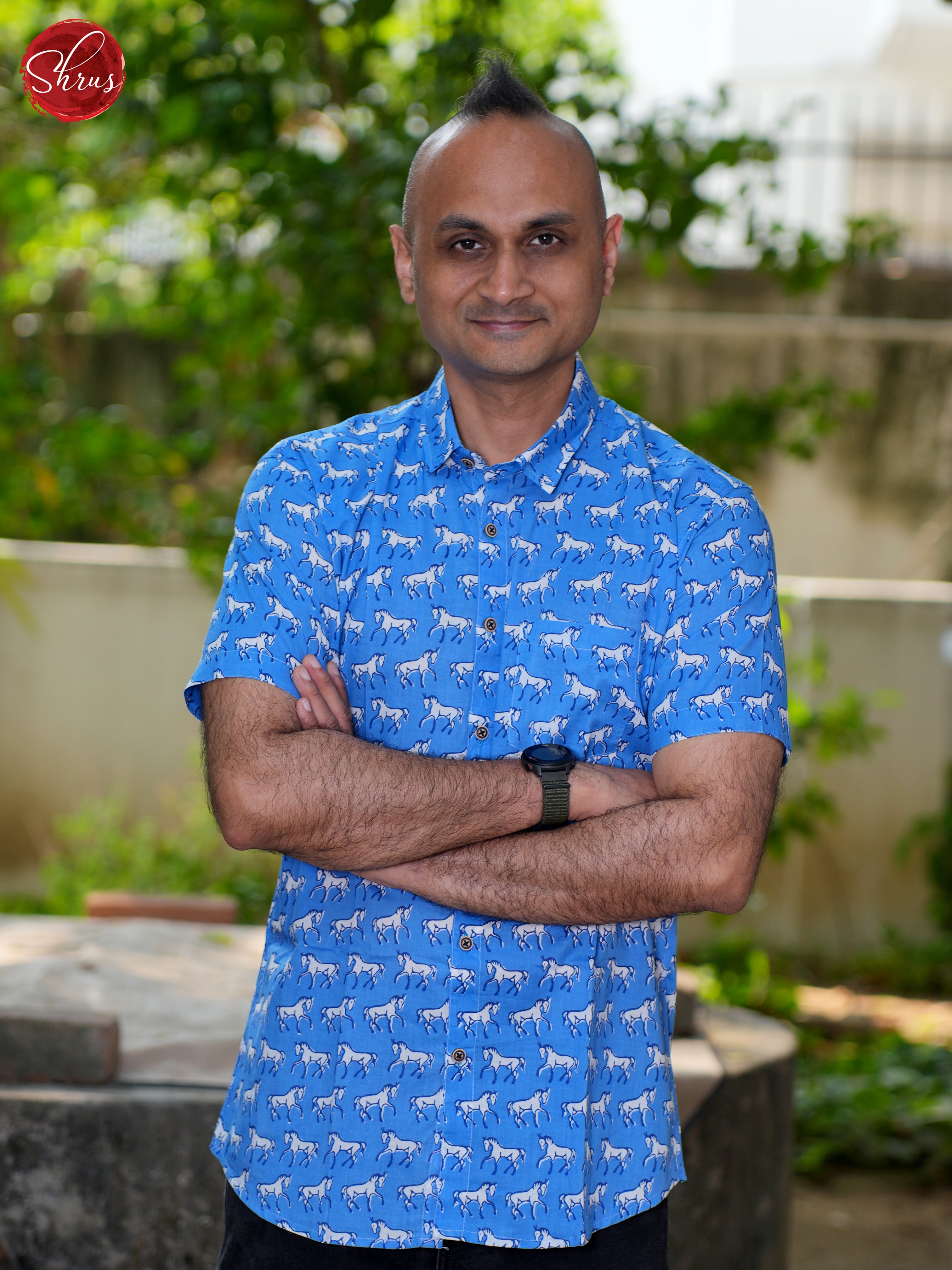 Blue - Block Print Shirts - Shop on ShrusEternity.com