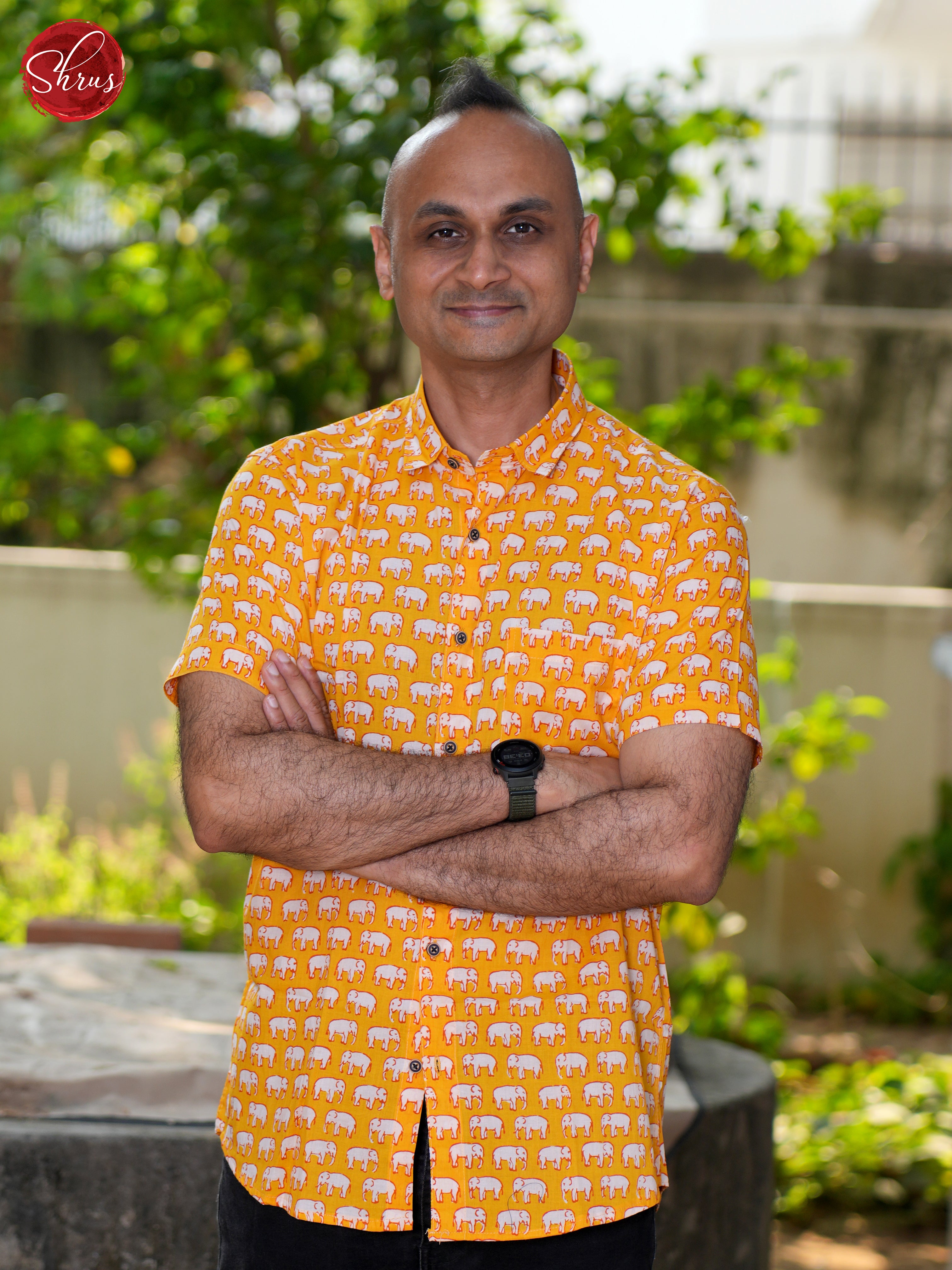 Orange - Block Print Shirts - Shop on ShrusEternity.com