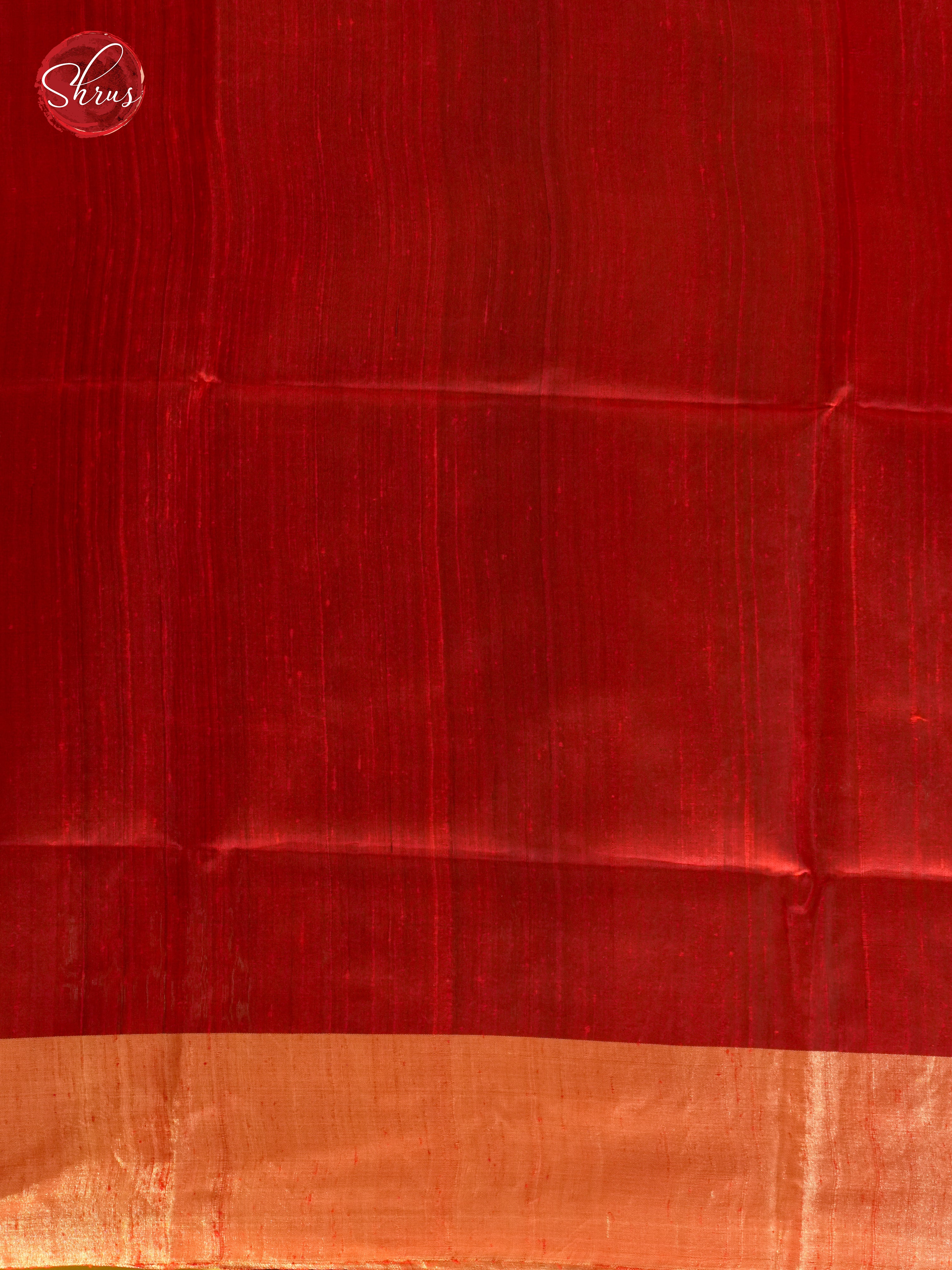 Gold & Red/Black - Raw Silk Saree - Shop on ShrusEternity.com