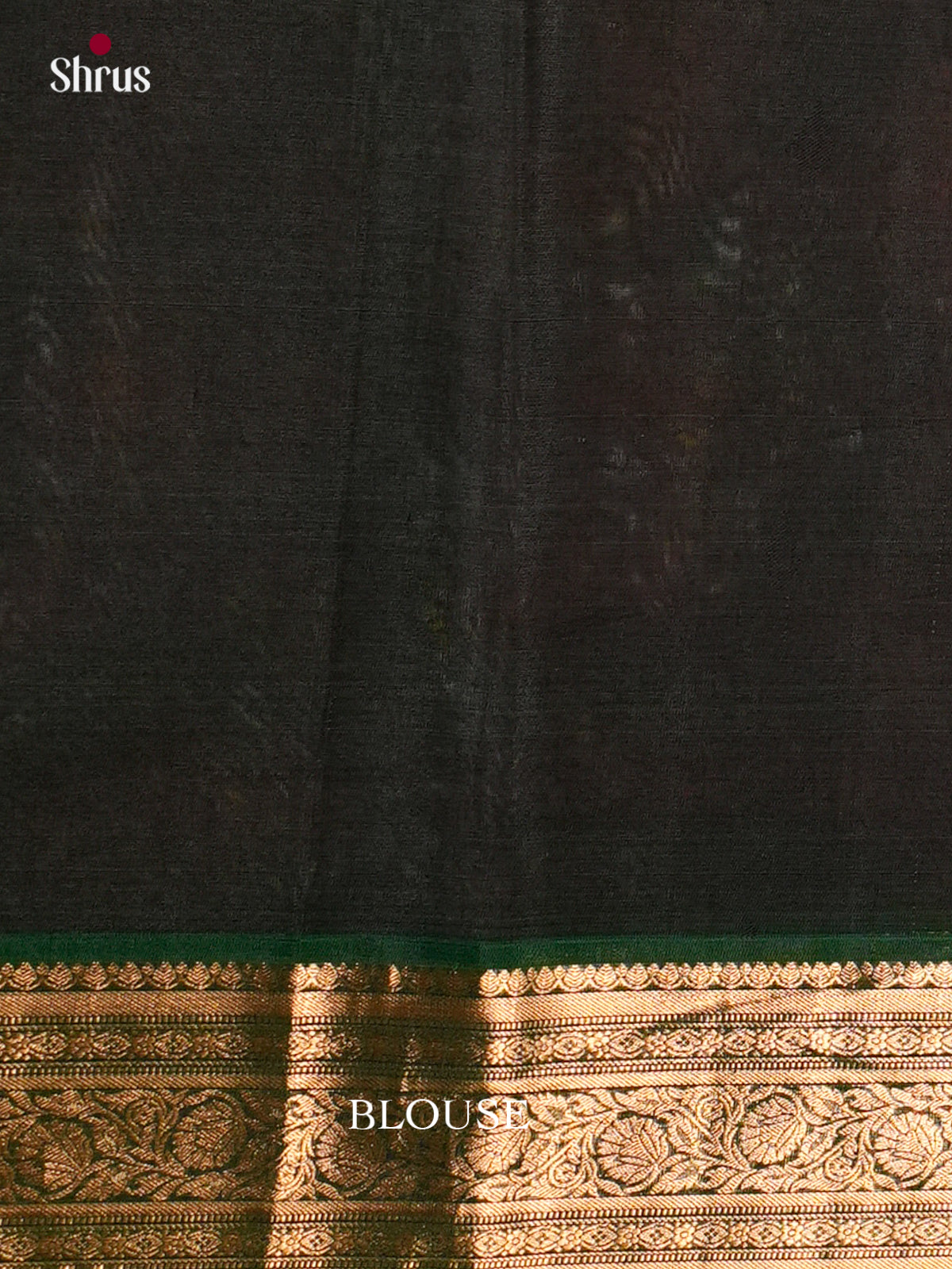 Buy Exquisite Dark Pink Silk Cotton Saree with Golden Motifs & Green Zari Border & Pallu