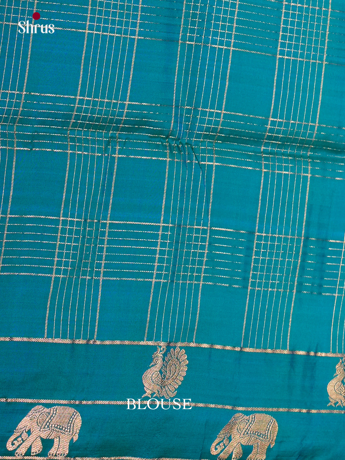 Buy Chic Dark Pink Silk Saree with Gold Checks, Teal Border With Zari Motifs & Brocade Pallu