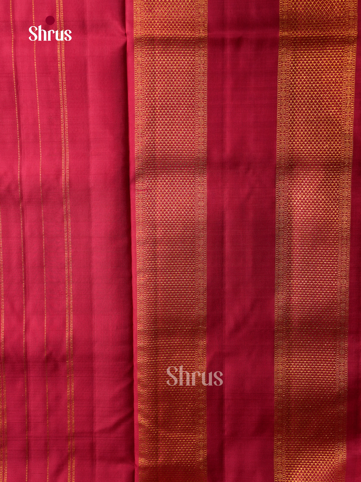 Dashing Pink 9Yards Pattu Sarees With Gold Stripes | Self Zari Border & Pallu