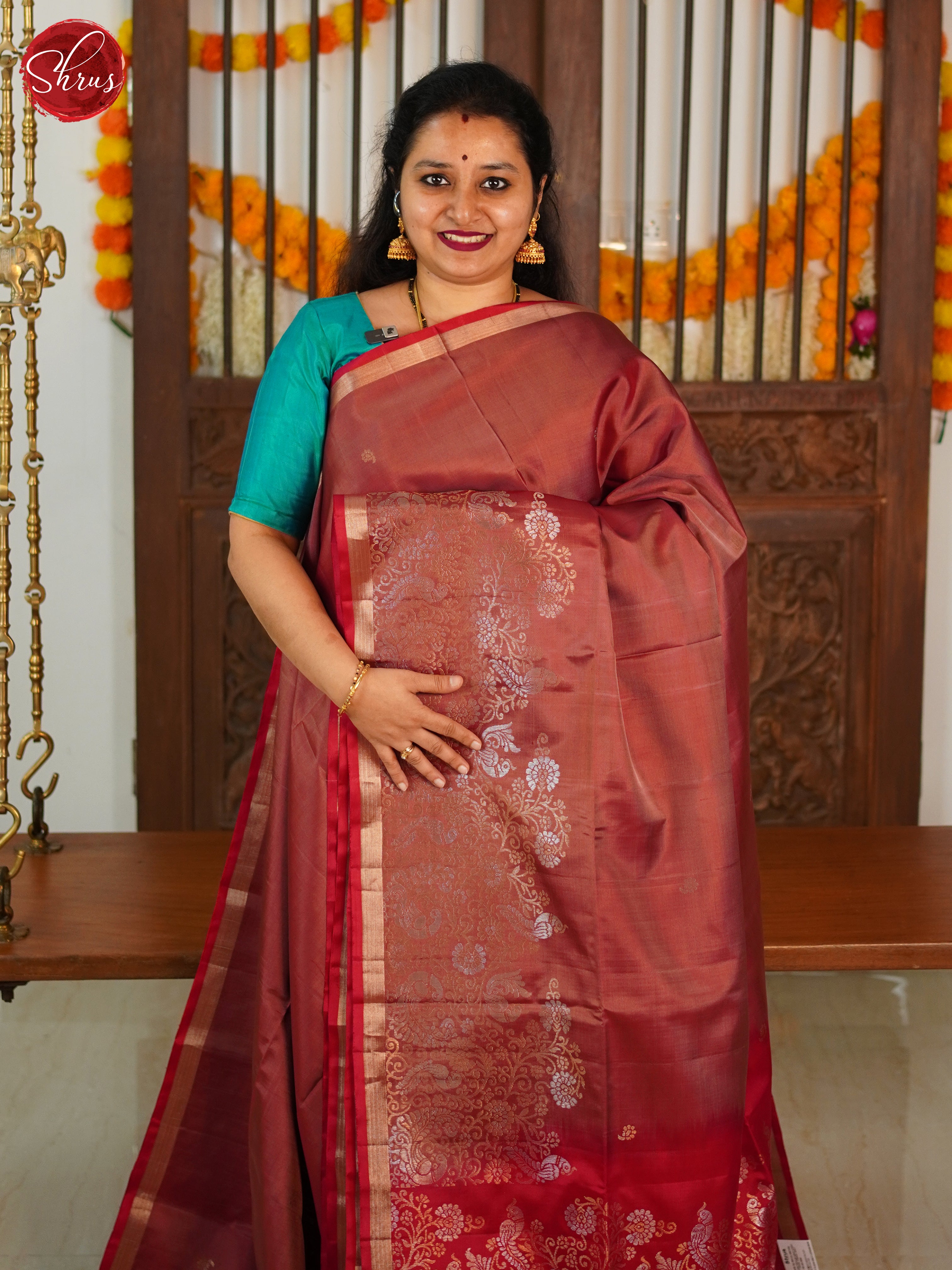 Timeless Deep Maroon Soft Silk Saree With Small Buttas, Zari Woven Border & Brocade Pallu