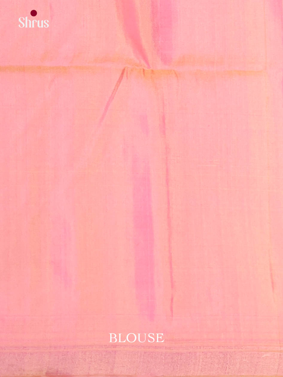 Buy Elegant Deep Purple Silk Saree With Gold Horizontal Lines, Small Zari Border & Peach Pallu