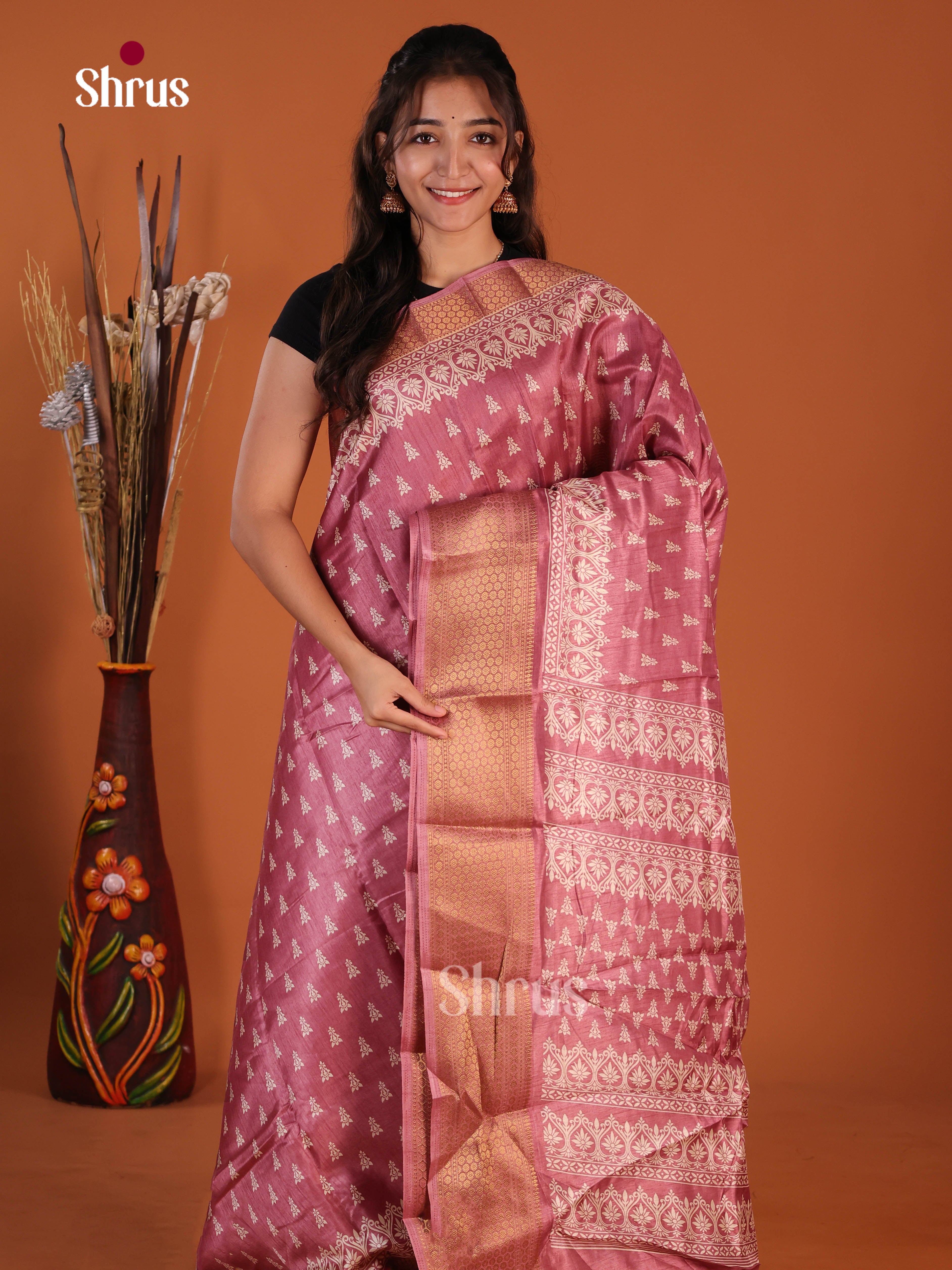 DJS08275 - Semi Crepe Saree - Shop on Shrus.com