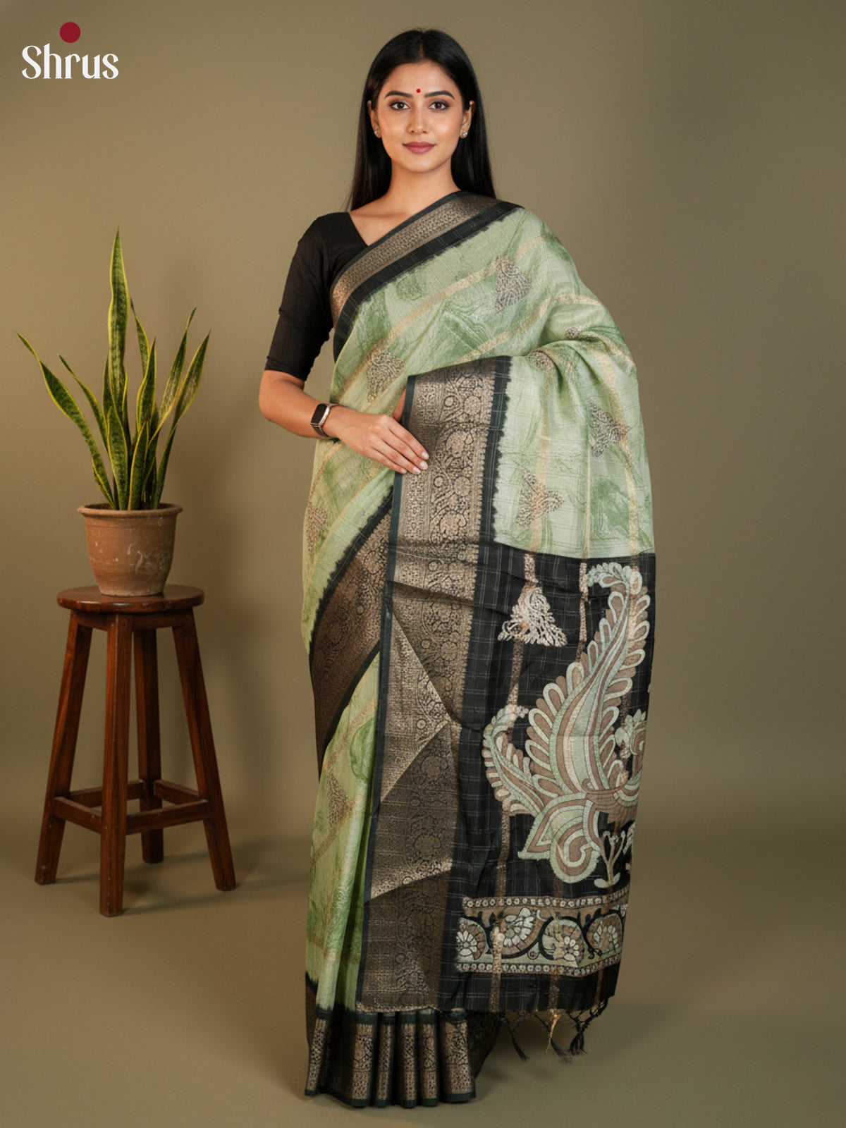DLS27007 - Semi Crepe Saree
