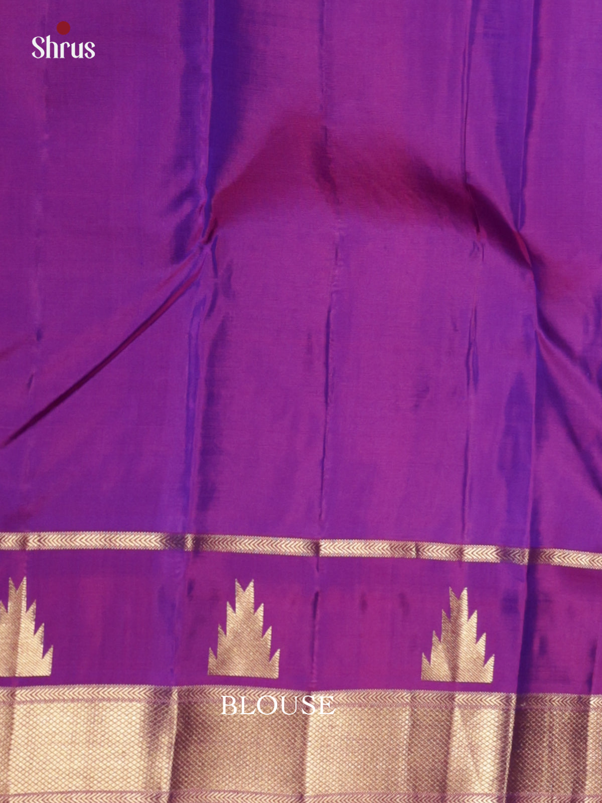 Buy Vibrant Dual Tone Blue Kanchipuram Sarees with Purple Temple Zari Border & Brocade Pallu