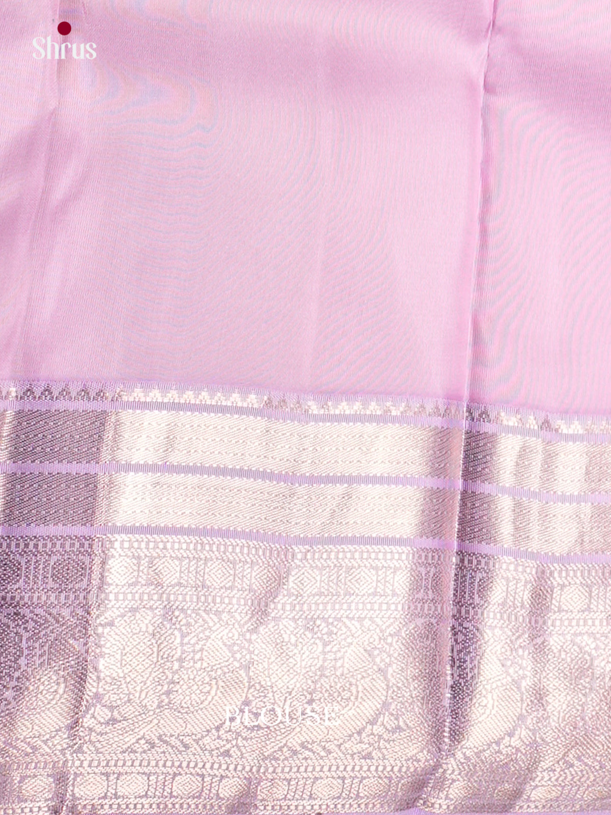 Buy Luminescent Dual Tone Blue Kanchipuram Sarees with Silver Motifs & Lavender Zari Pallu