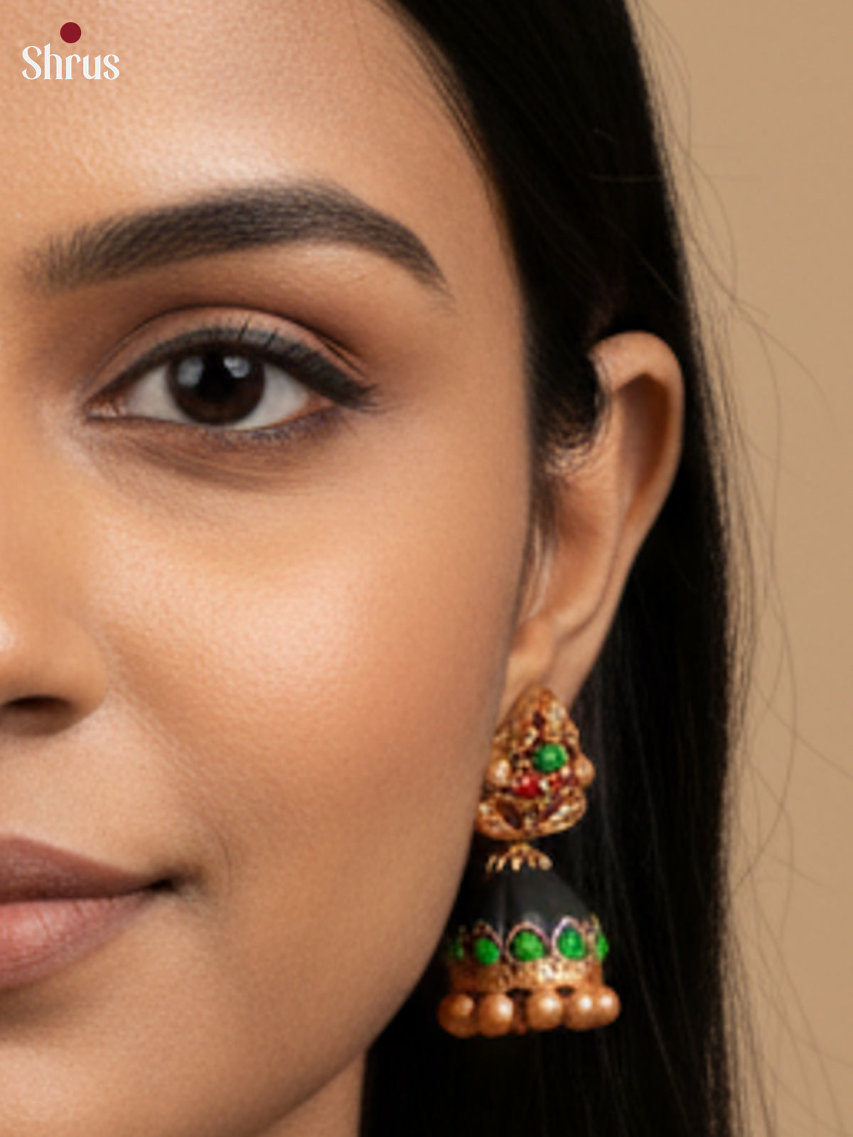 Exquisite Handcrafted necklace with padmaswamy sayana kolam terracotta set- EAJ16003 - Shop on Shrus.com