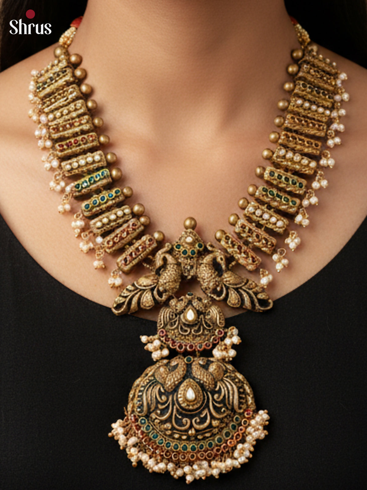 Handcrafted Antique Peacock Terra Cotta Set -EAJ16015